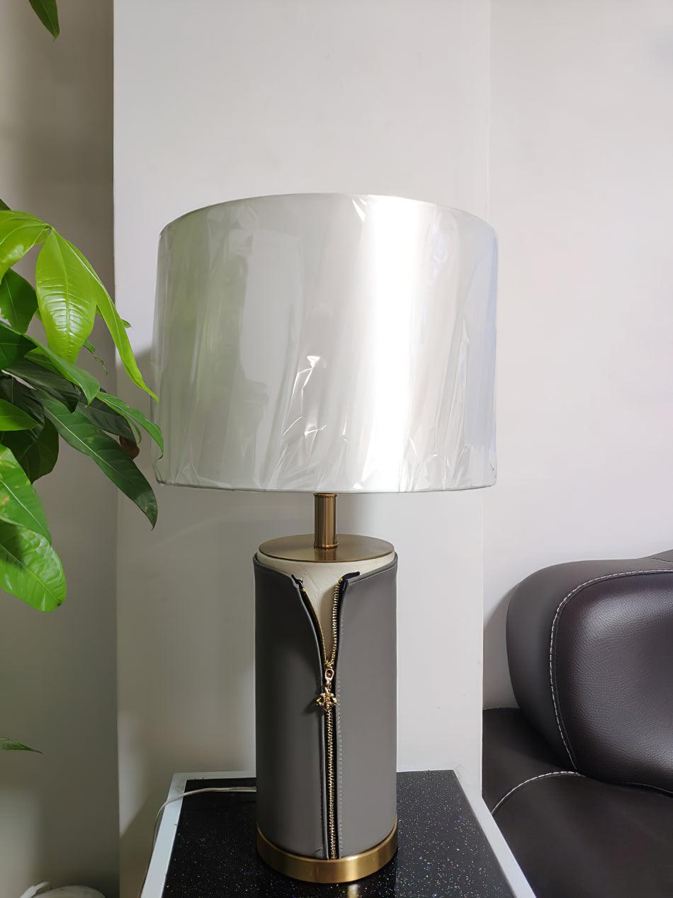 Vintage Leather Table Lamp - Blowlighting