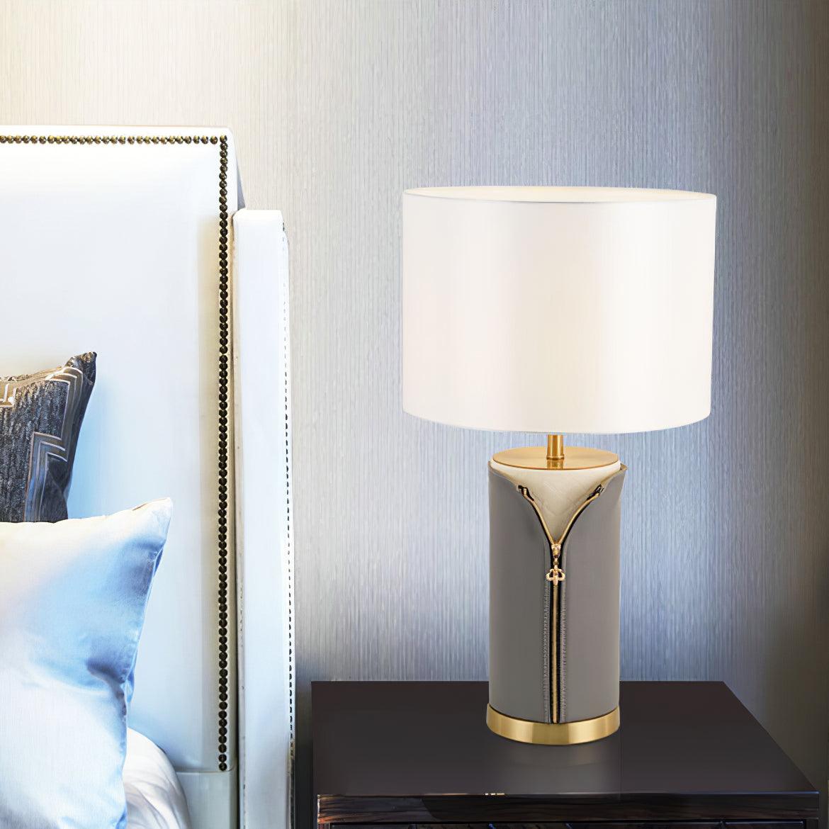 Vintage Leather Table Lamp - Blowlighting