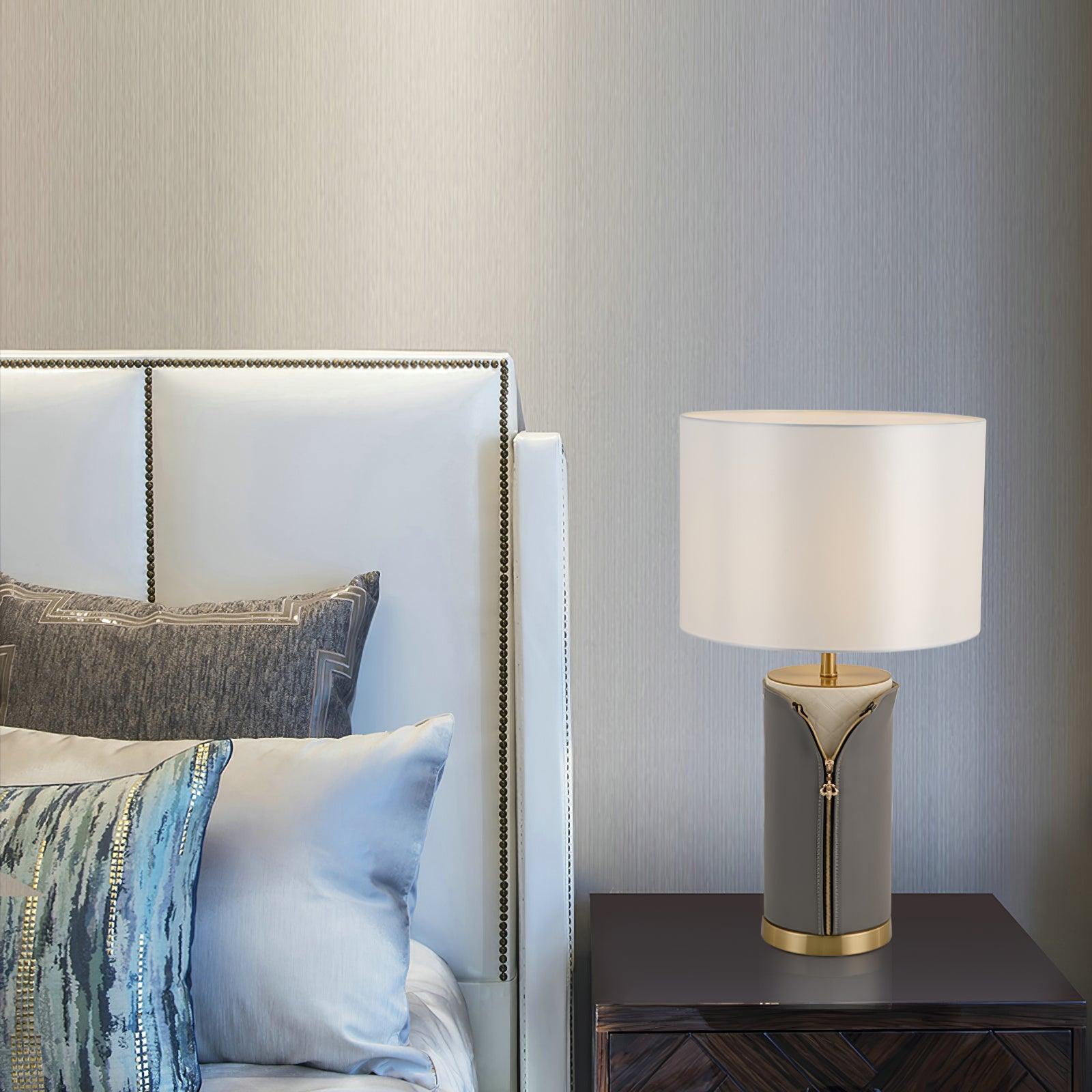 Vintage Leather Table Lamp - Blowlighting