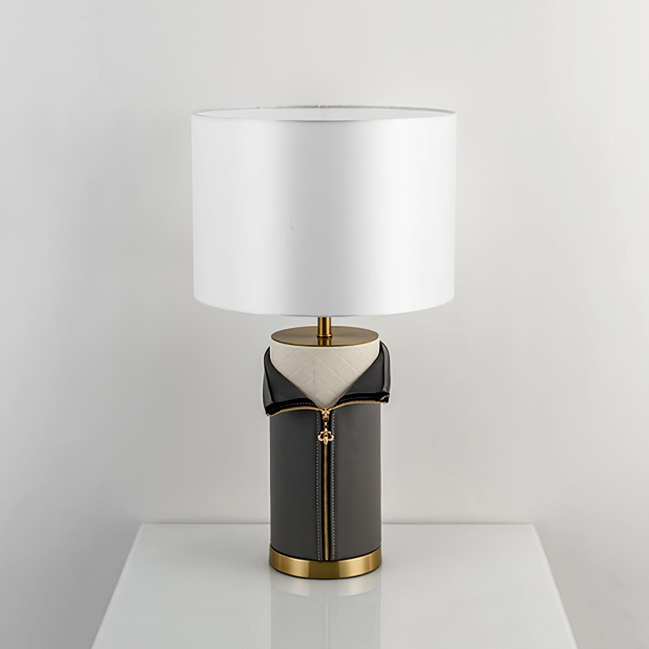 Vintage Leather Table Lamp - Blowlighting