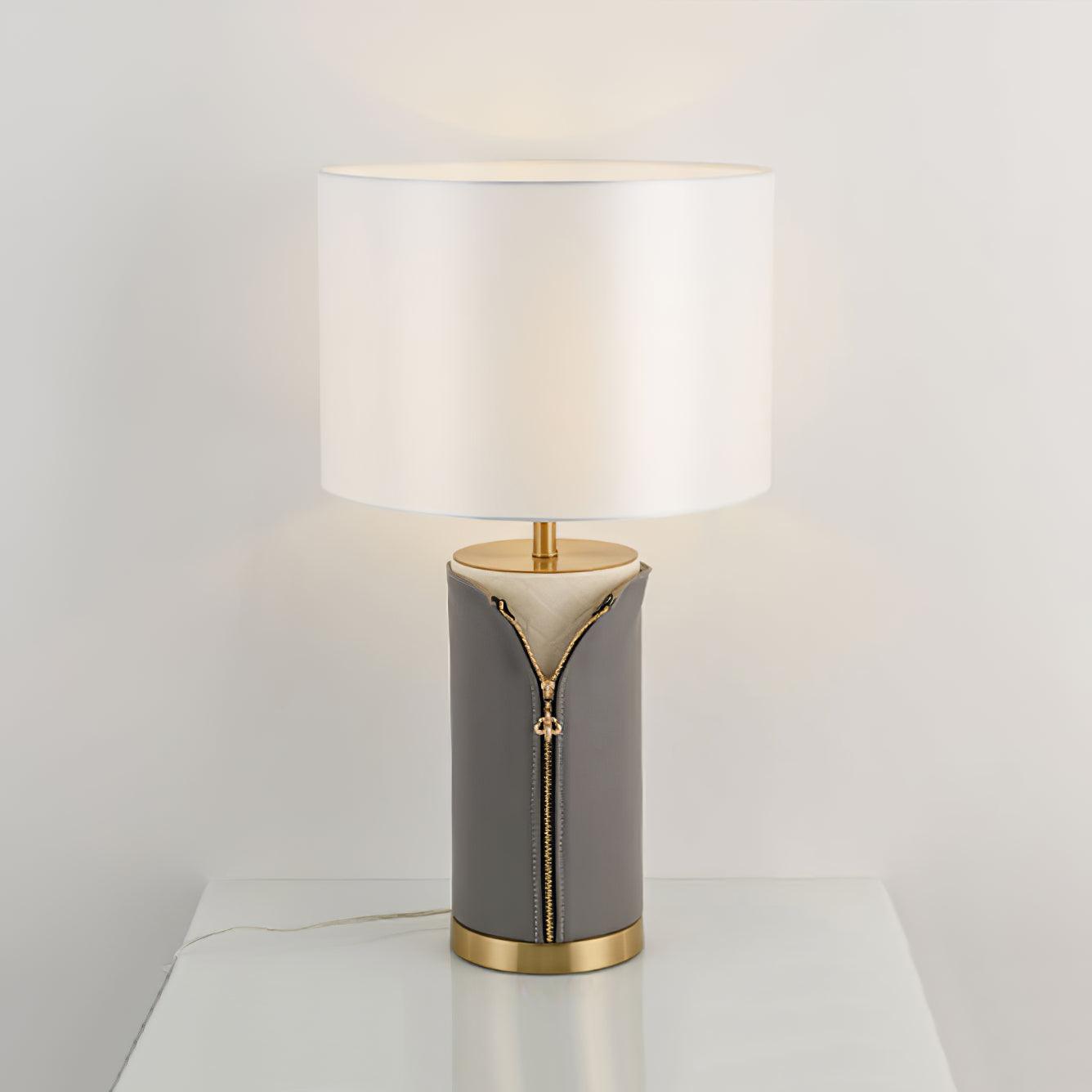 Vintage Leather Table Lamp - Blowlighting