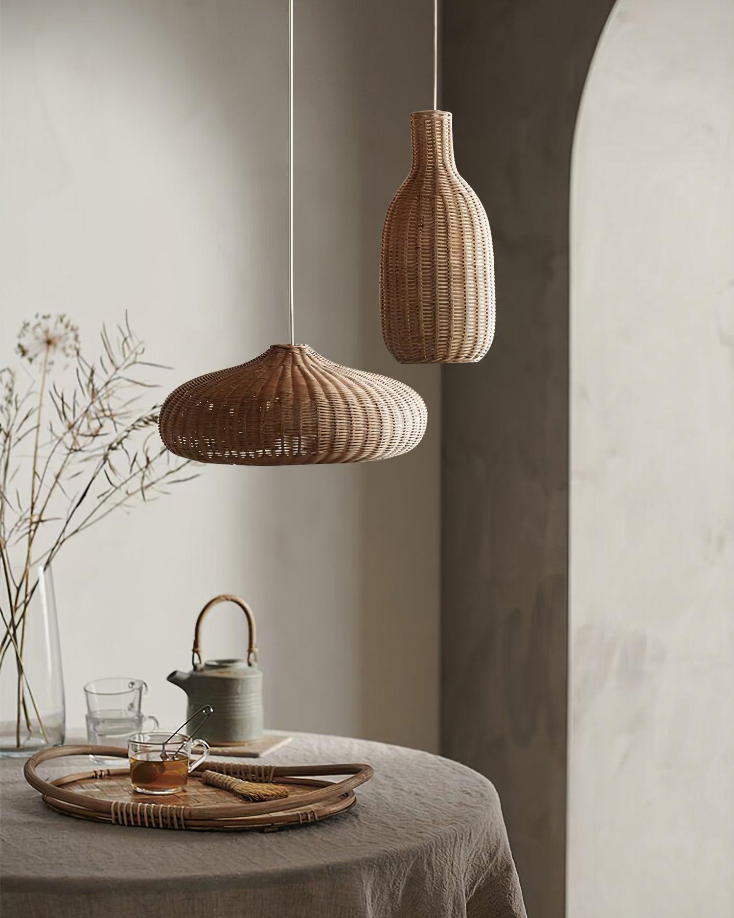 Vintage Rattan Pendant Lamp - Blowlighting