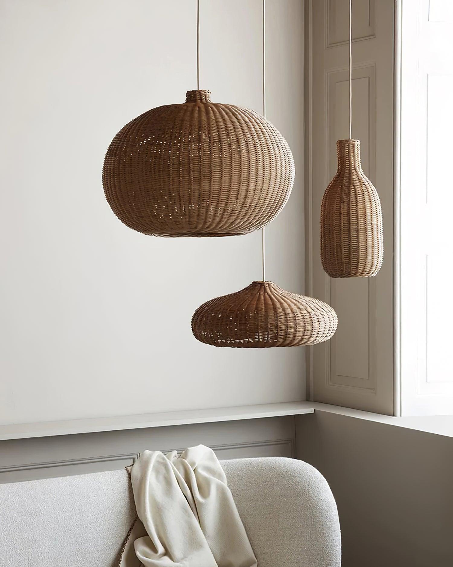 Vintage Rattan Pendant Lamp - Blowlighting