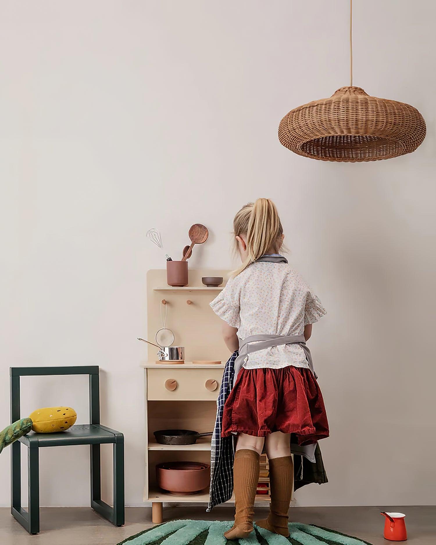 Vintage Rattan Pendant Lamp - Blowlighting
