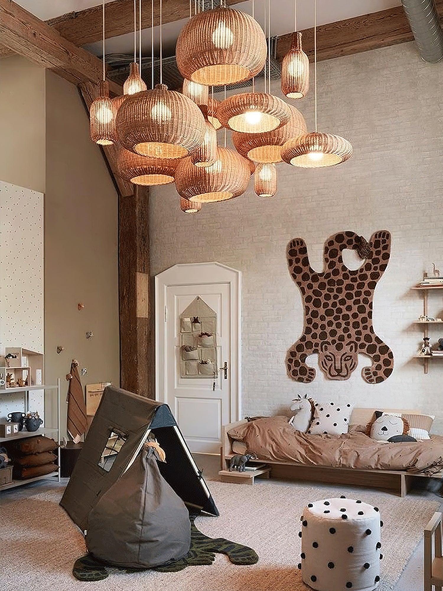 Vintage Rattan Pendant Lamp - Blowlighting