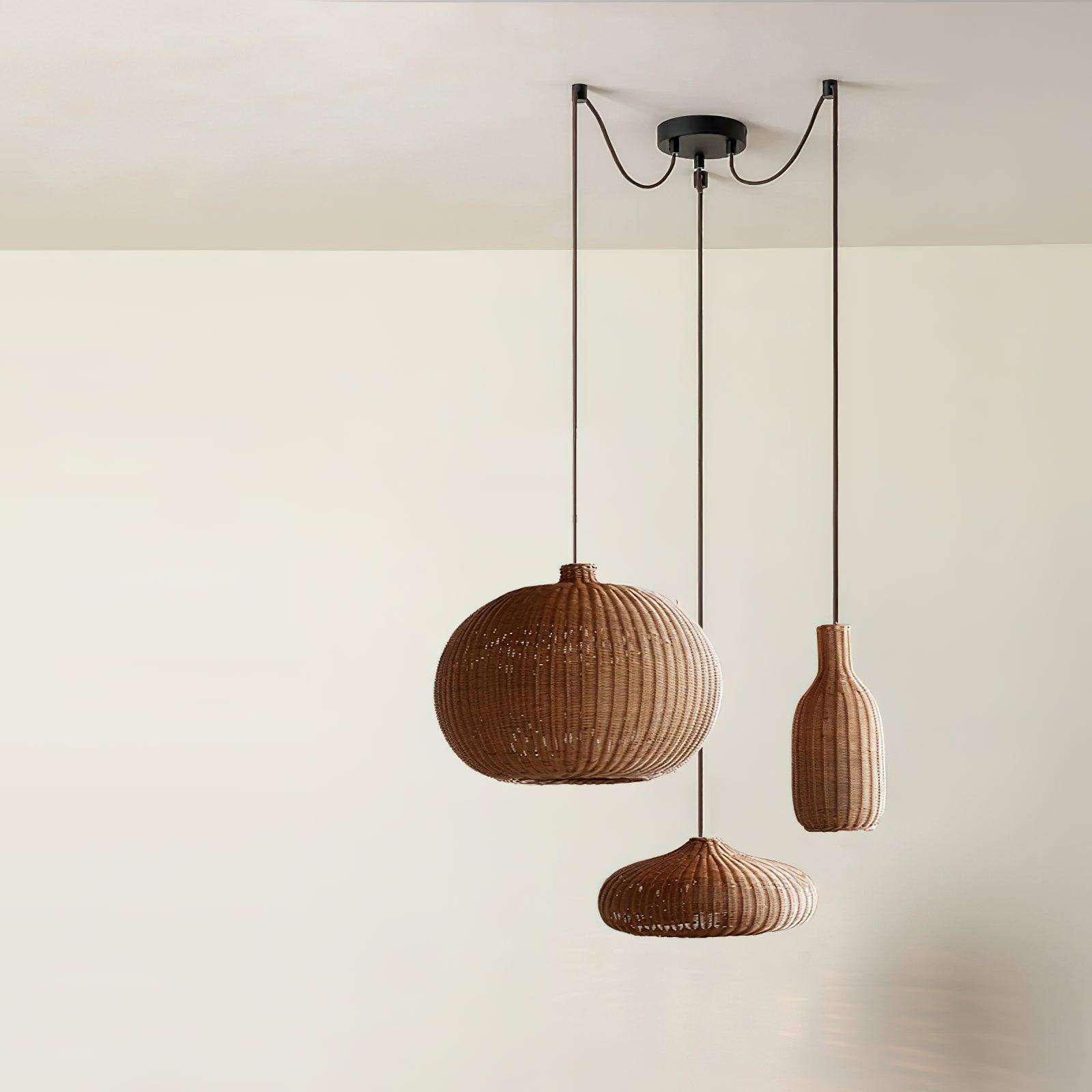 Vintage Rattan Pendant Lamp - Blowlighting