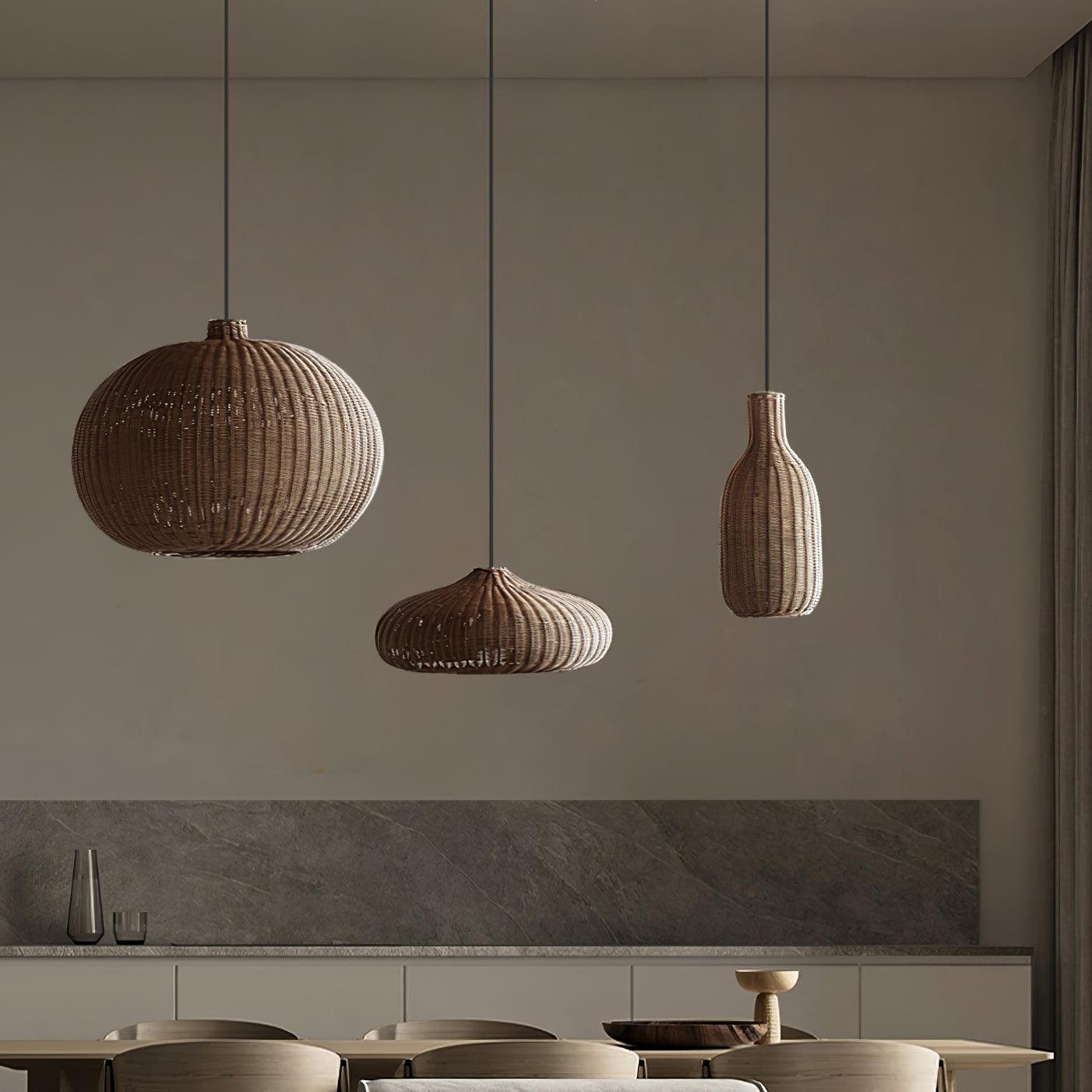 Vintage Rattan Pendant Lamp - Blowlighting