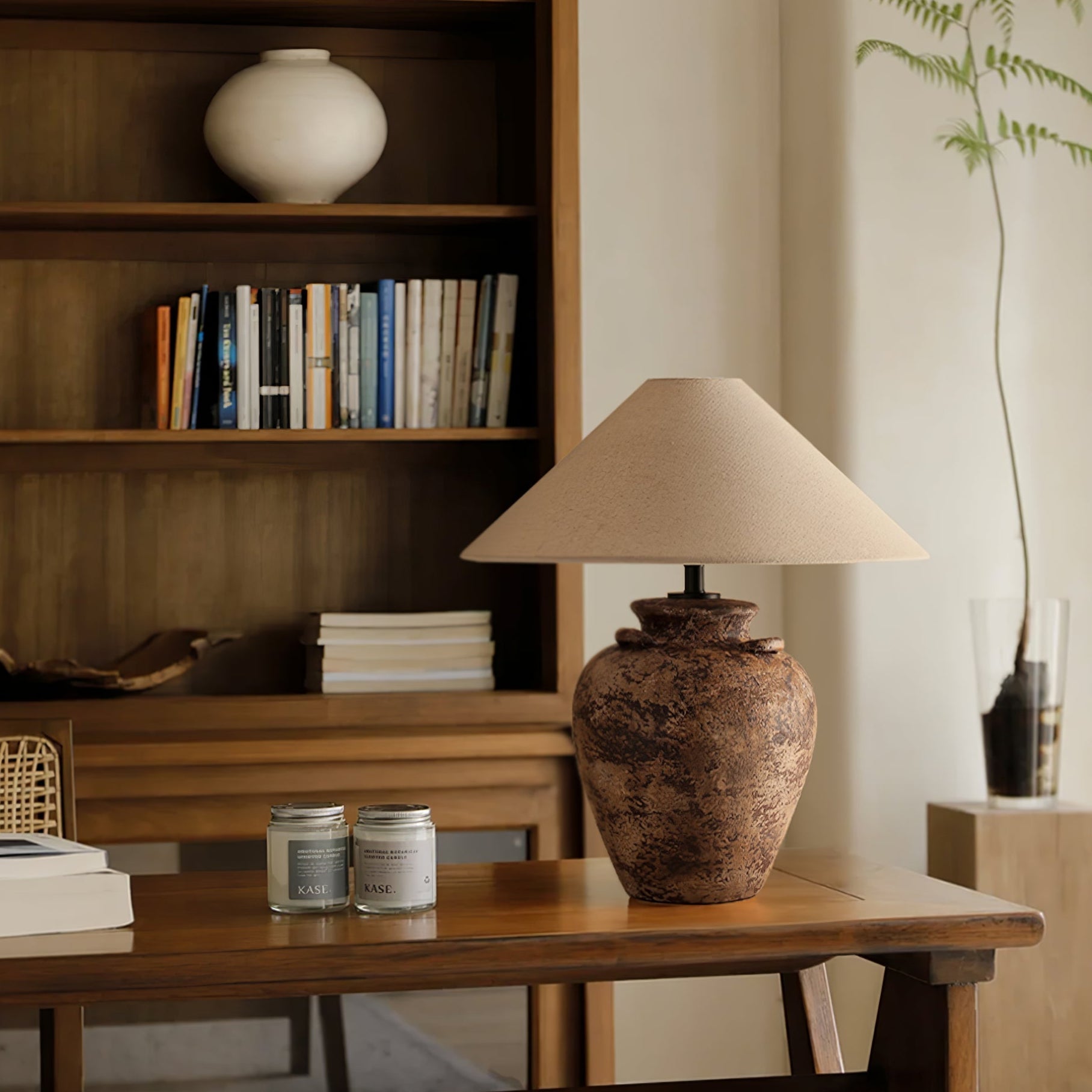 Vintage Terracotta Vase Table Lamp - Blowlighting