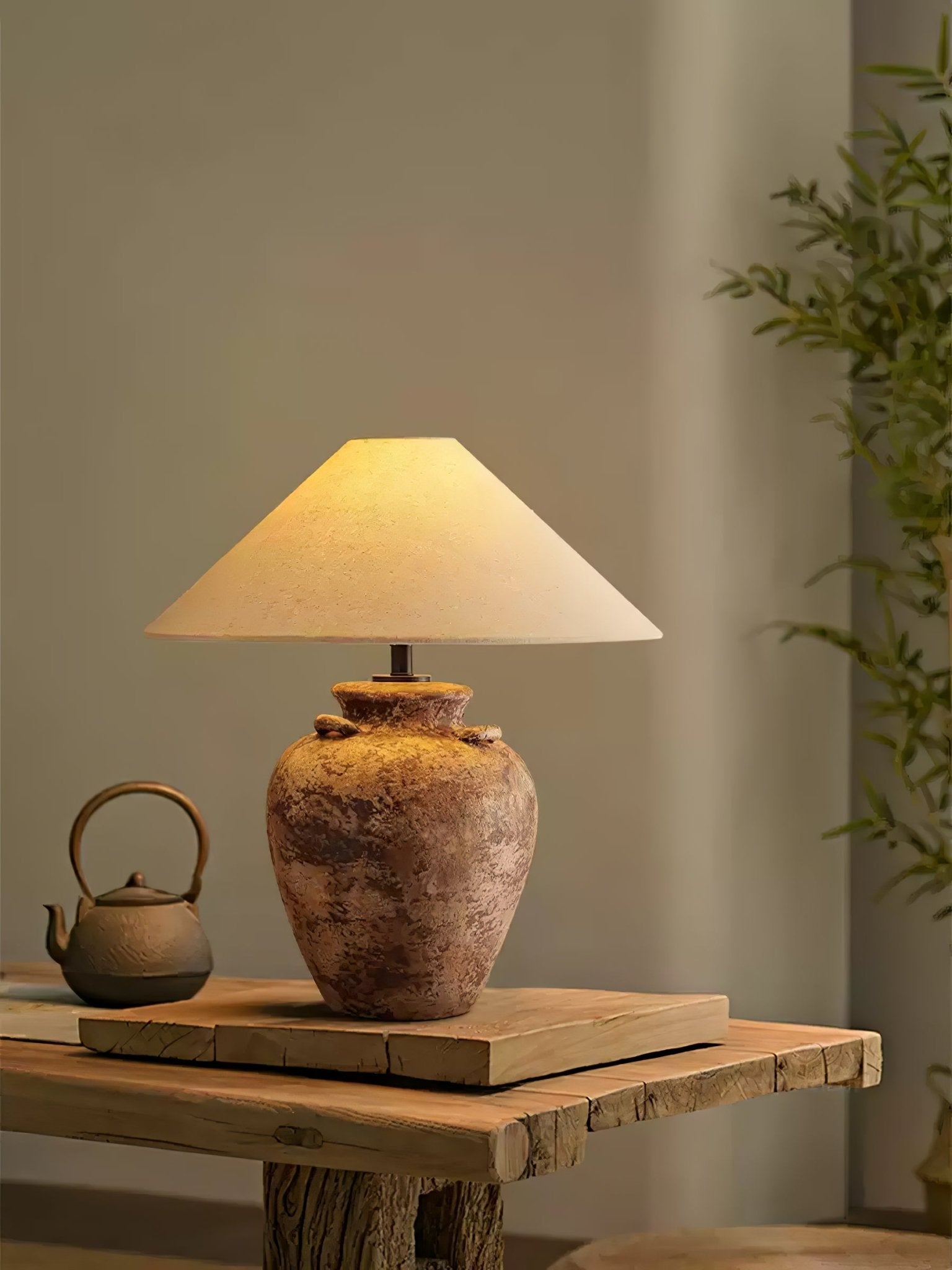 Vintage Terracotta Vase Table Lamp - Blowlighting
