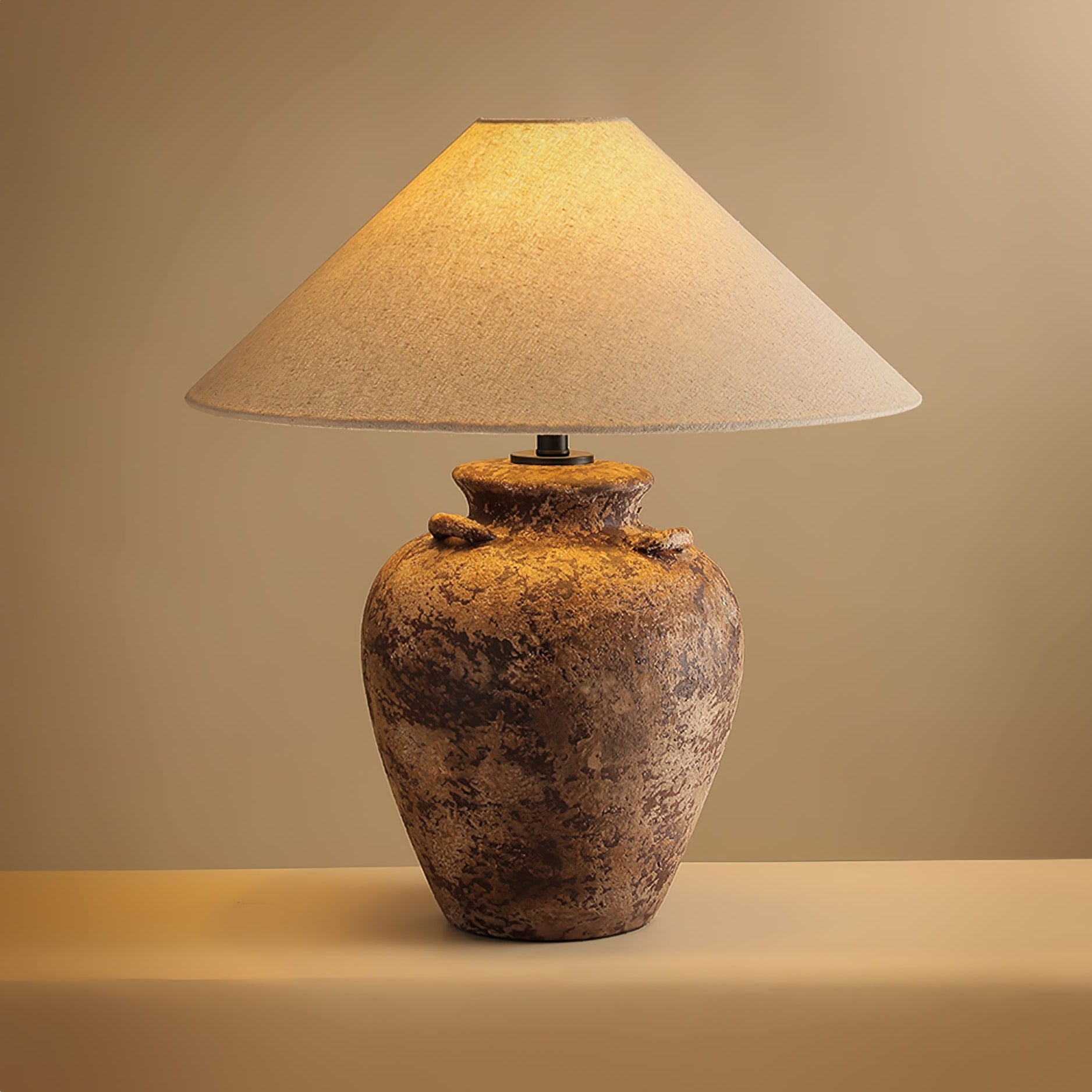 Vintage Terracotta Vase Table Lamp - Blowlighting