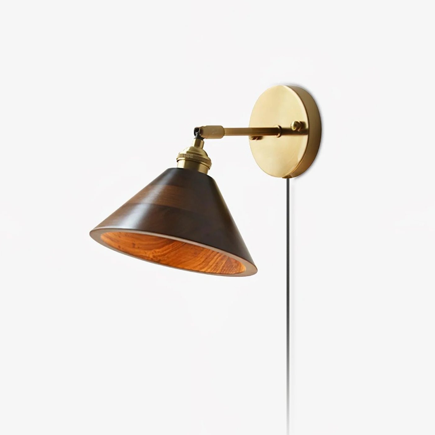 Vintage Wood Plug-in Wall Lamp - Blowlighting