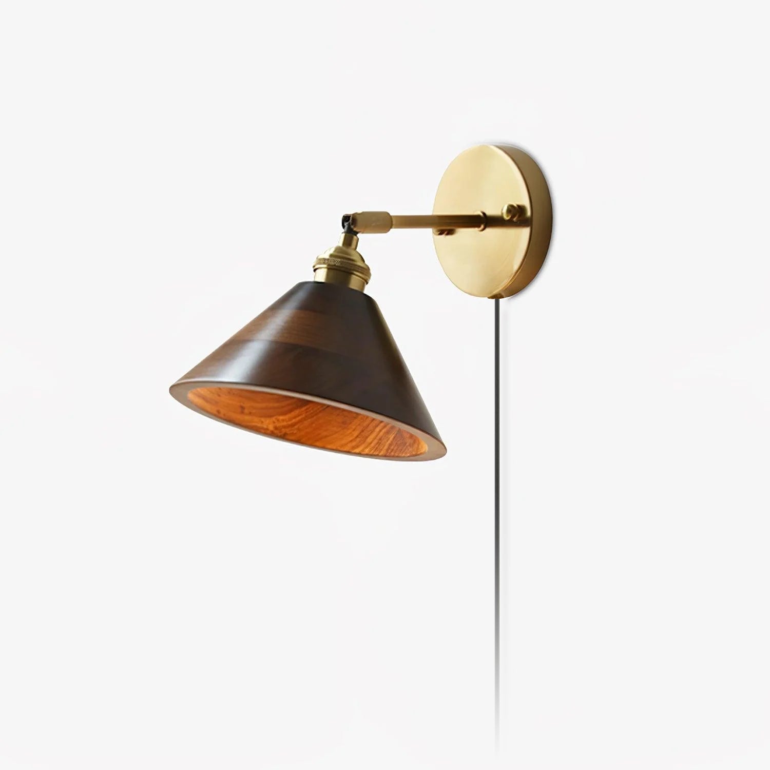 Vintage Wood Plug-in Wall Lamp - Blowlighting