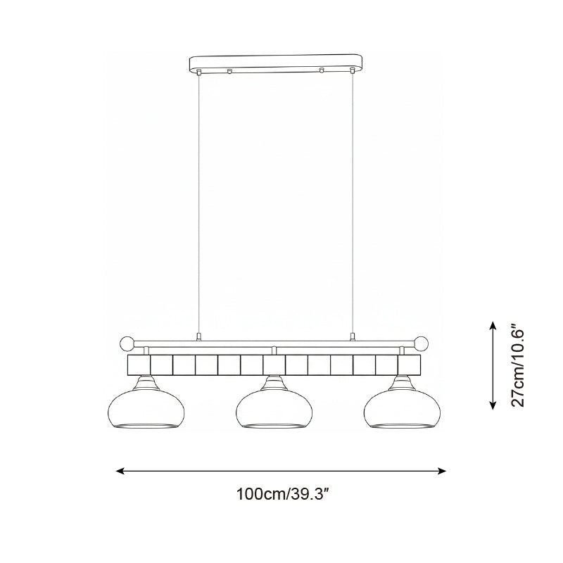 Tideon Scandinavian Glass Chandelier