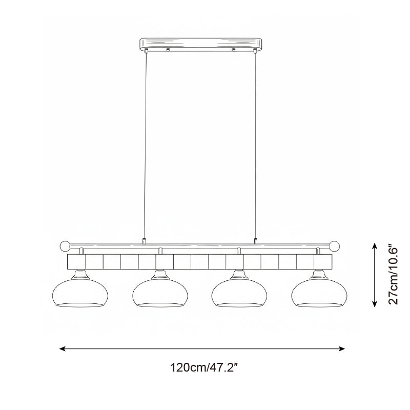 Tideon Scandinavian Glass Chandelier