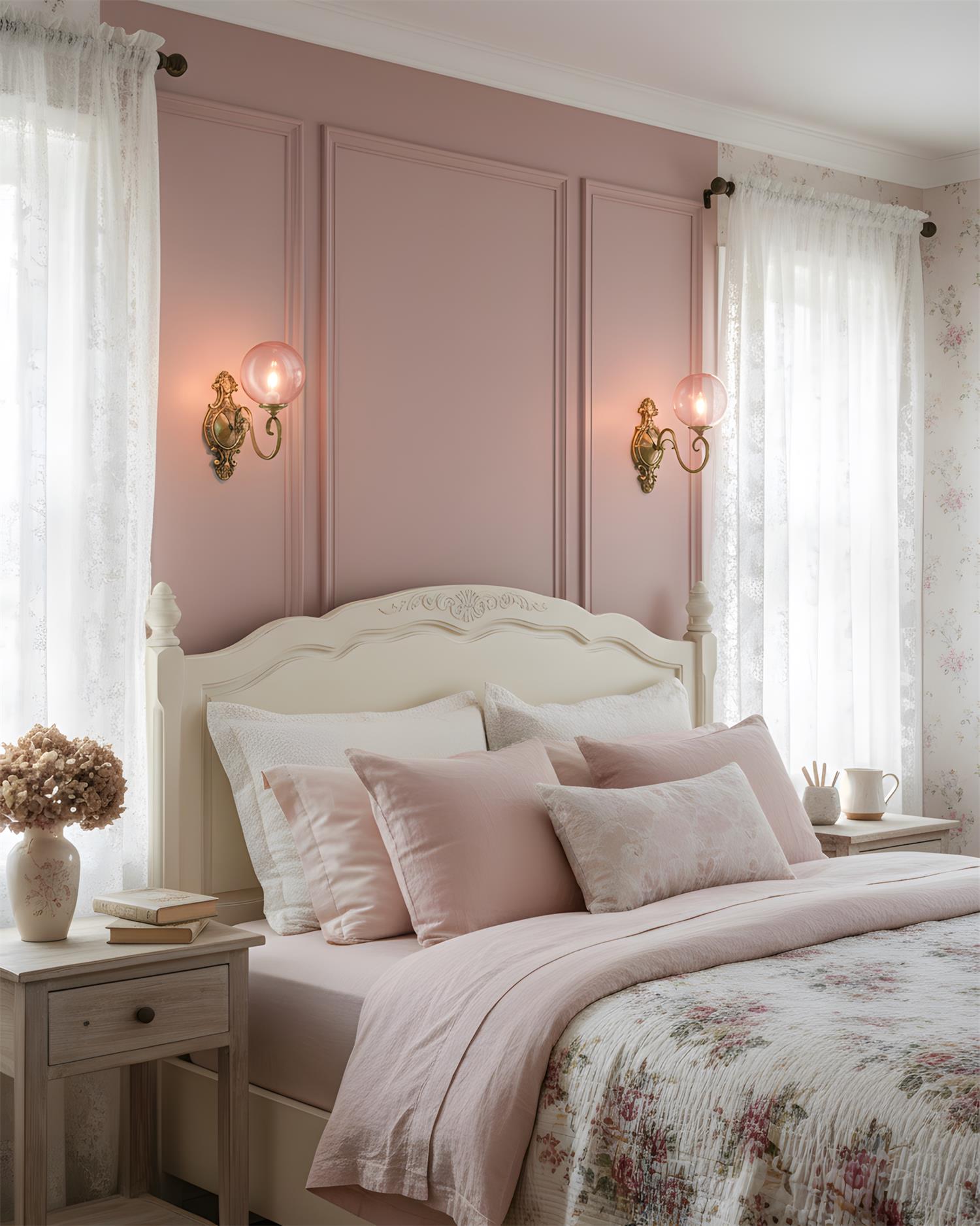 Tarose Vintage Brass Glass Wall Lamp