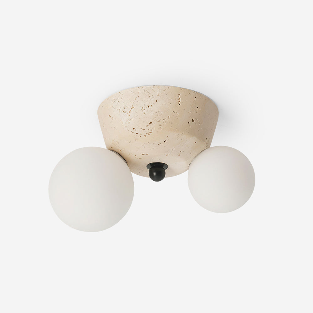 Viora Minimalist Travertine Ceiling Light