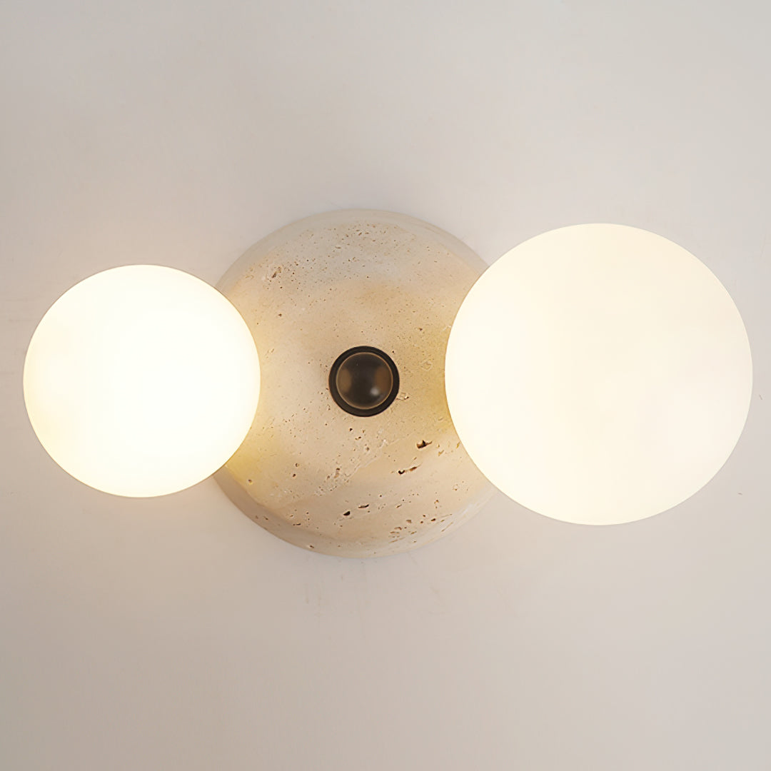 Viora Minimalist Travertine Ceiling Light