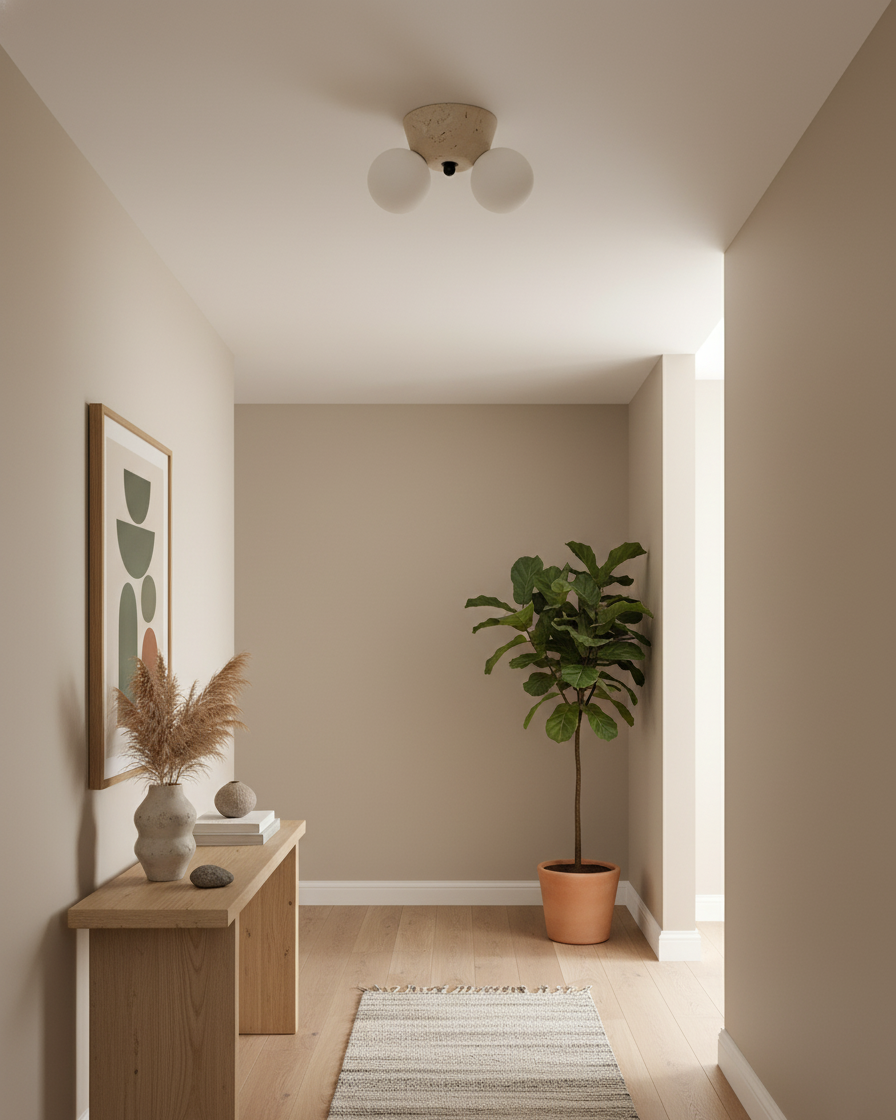 Viora Minimalist Travertine Ceiling Light