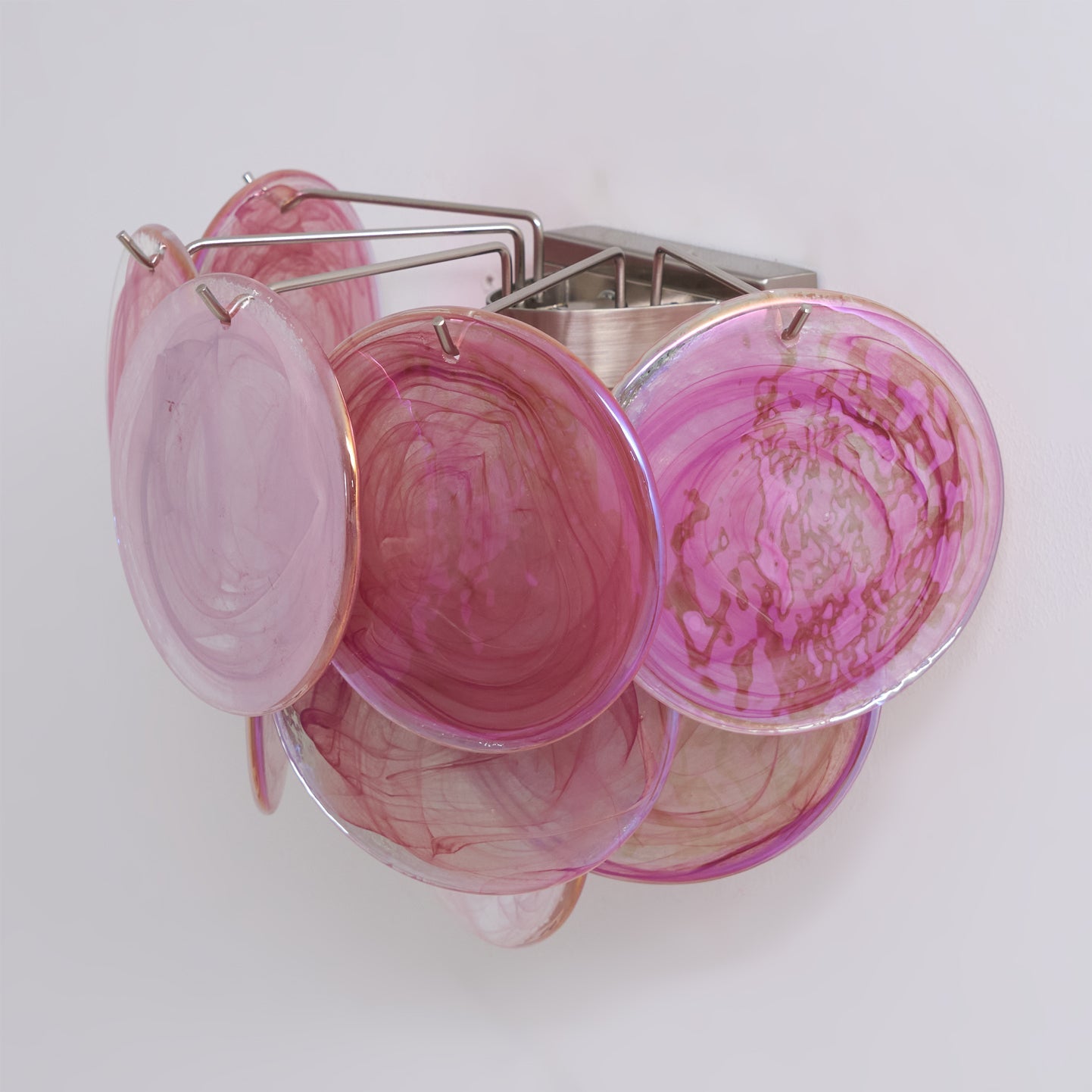 Vistosi Art Deco Glass Disc Wall Lamp