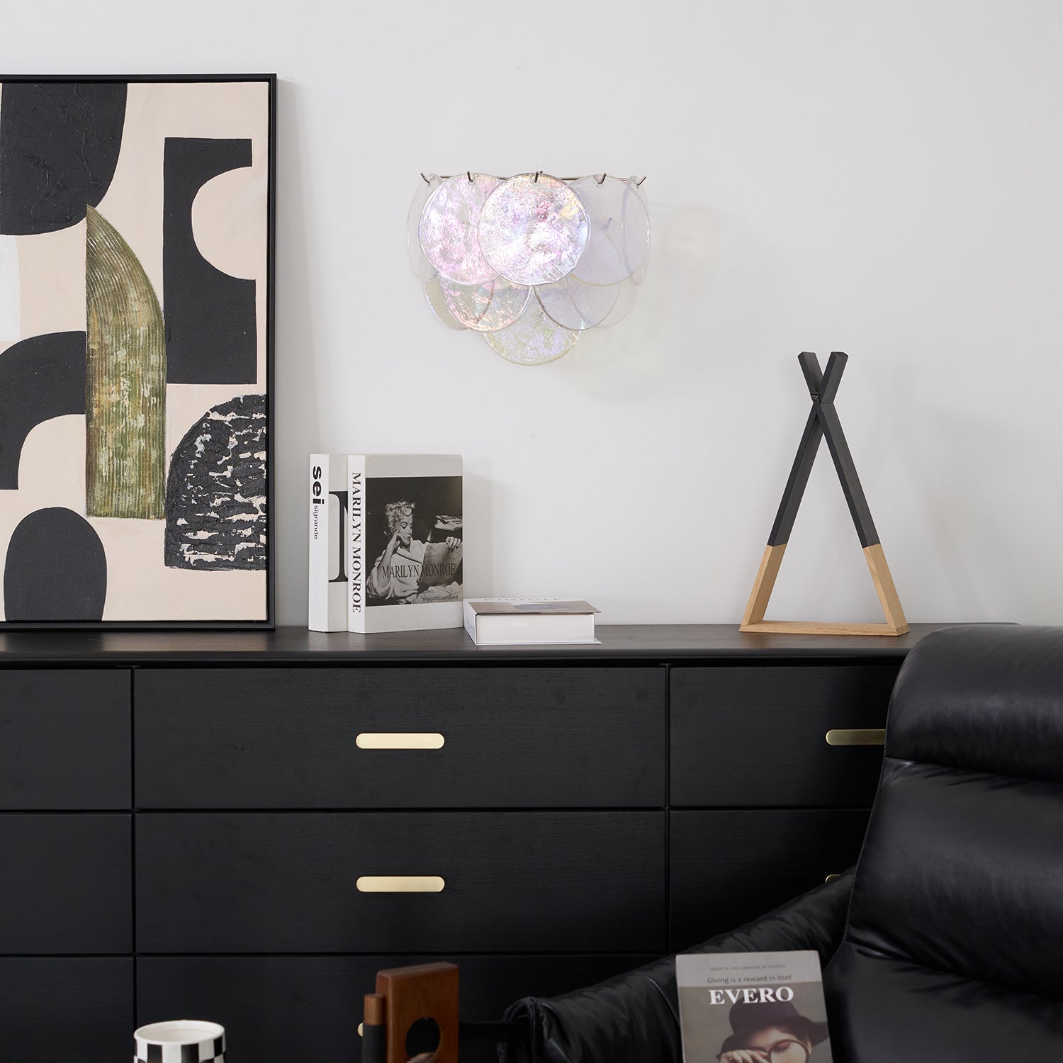 Vistosi Art Deco Glass Disc Wall Lamp