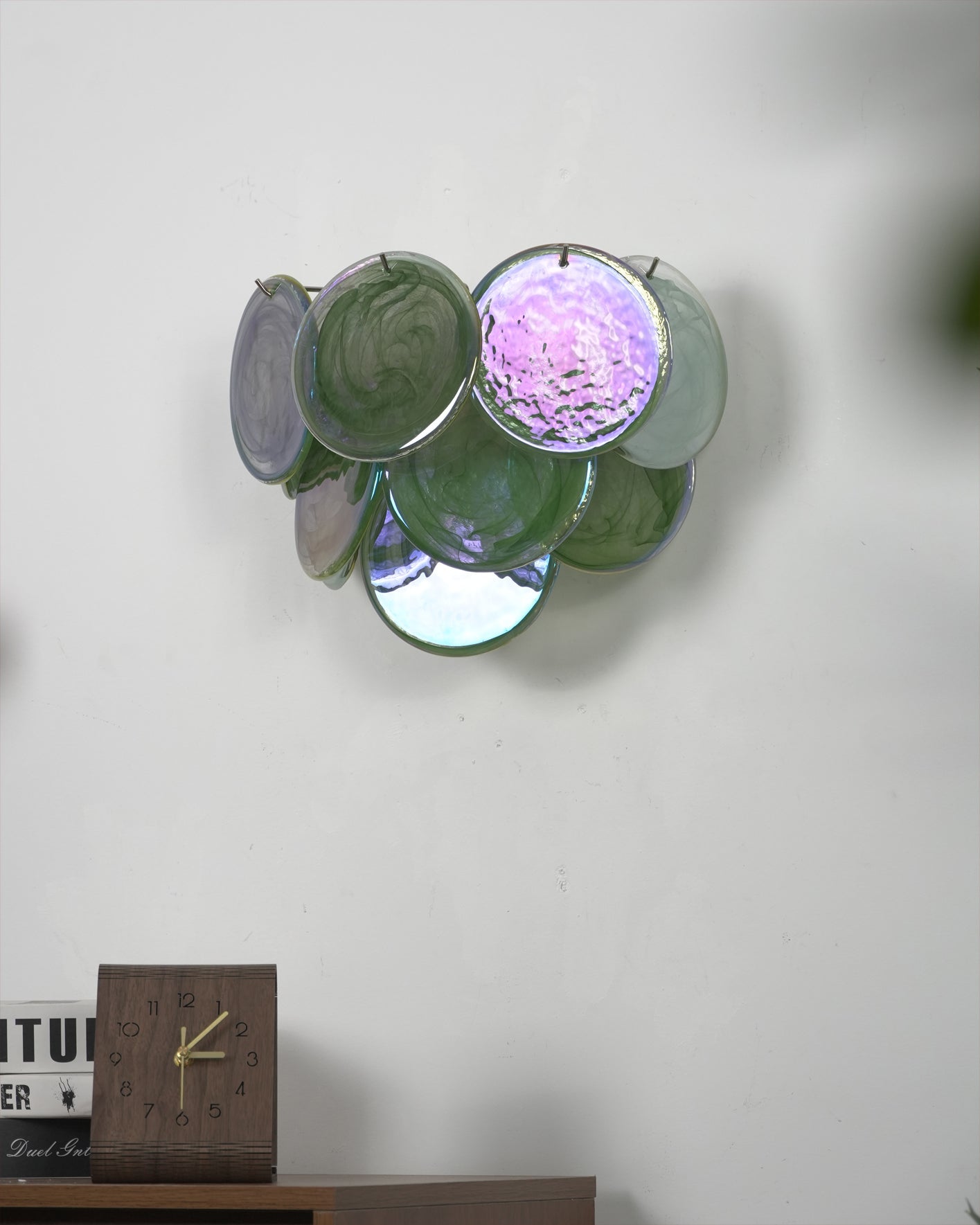 Vistosi Art Deco Glass Disc Wall Lamp