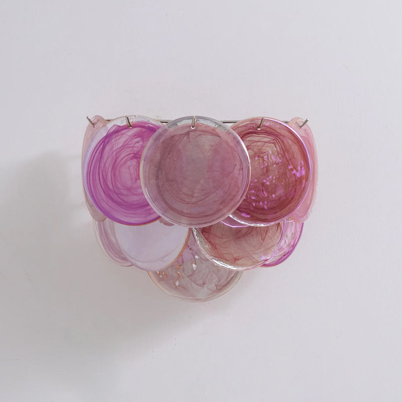 Vistosi Art Deco Glass Disc Wall Lamp