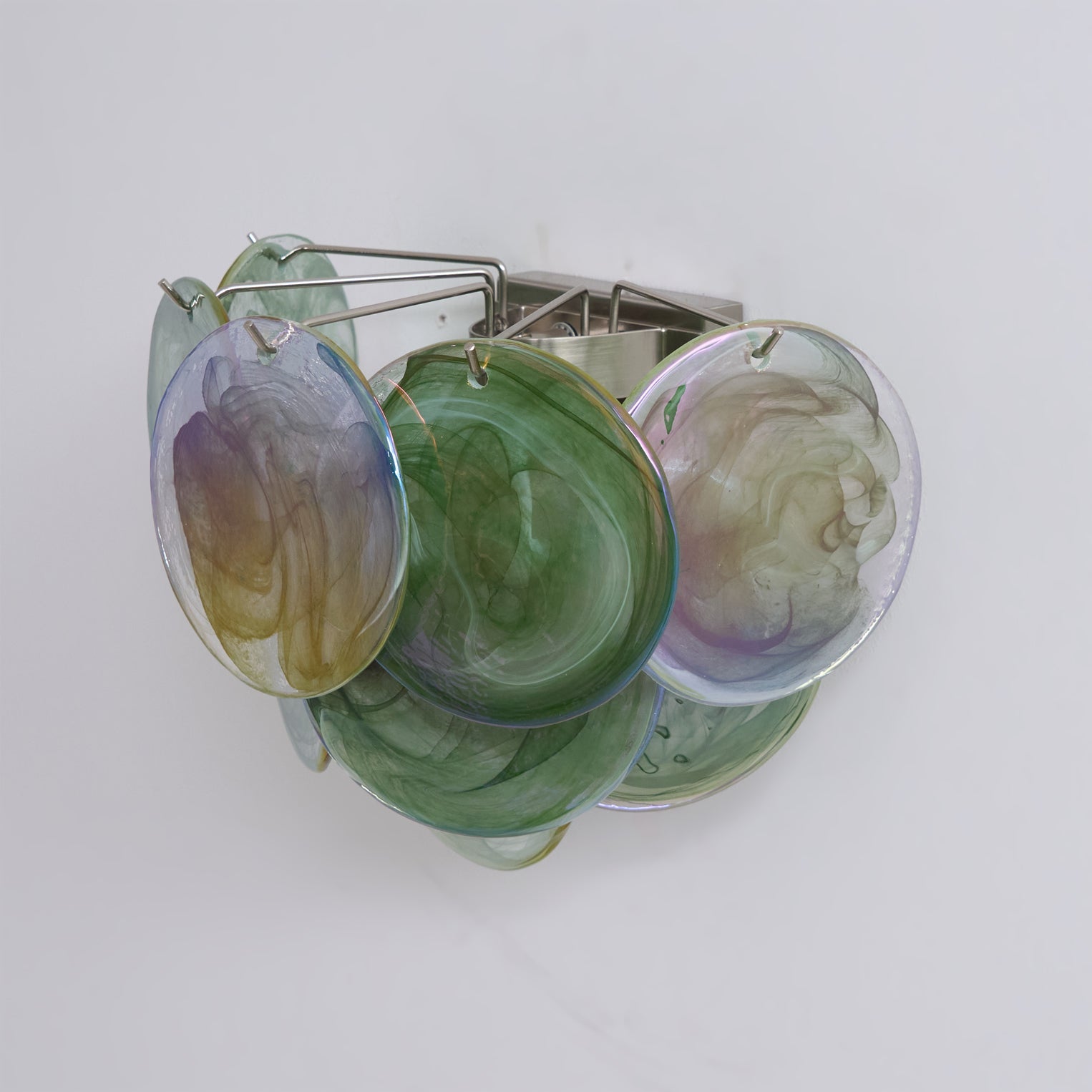 Vistosi Art Deco Glass Disc Wall Lamp