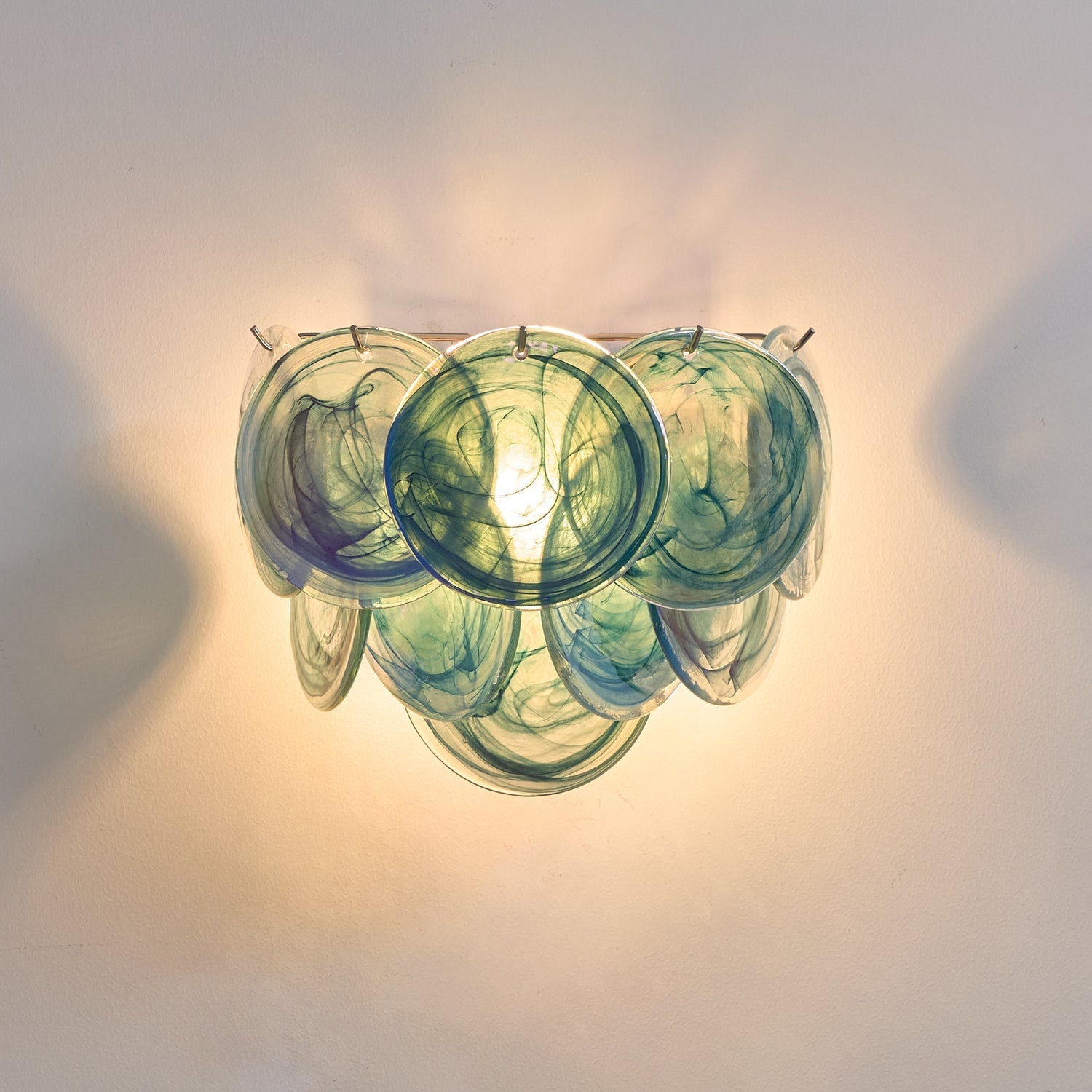 Vistosi Art Deco Glass Disc Wall Lamp