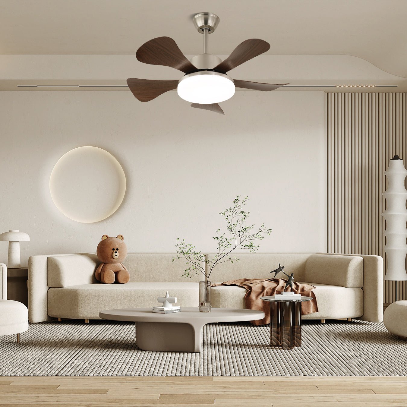 Aveline Modern Wood Ceiling Fan Light - Blowlighting