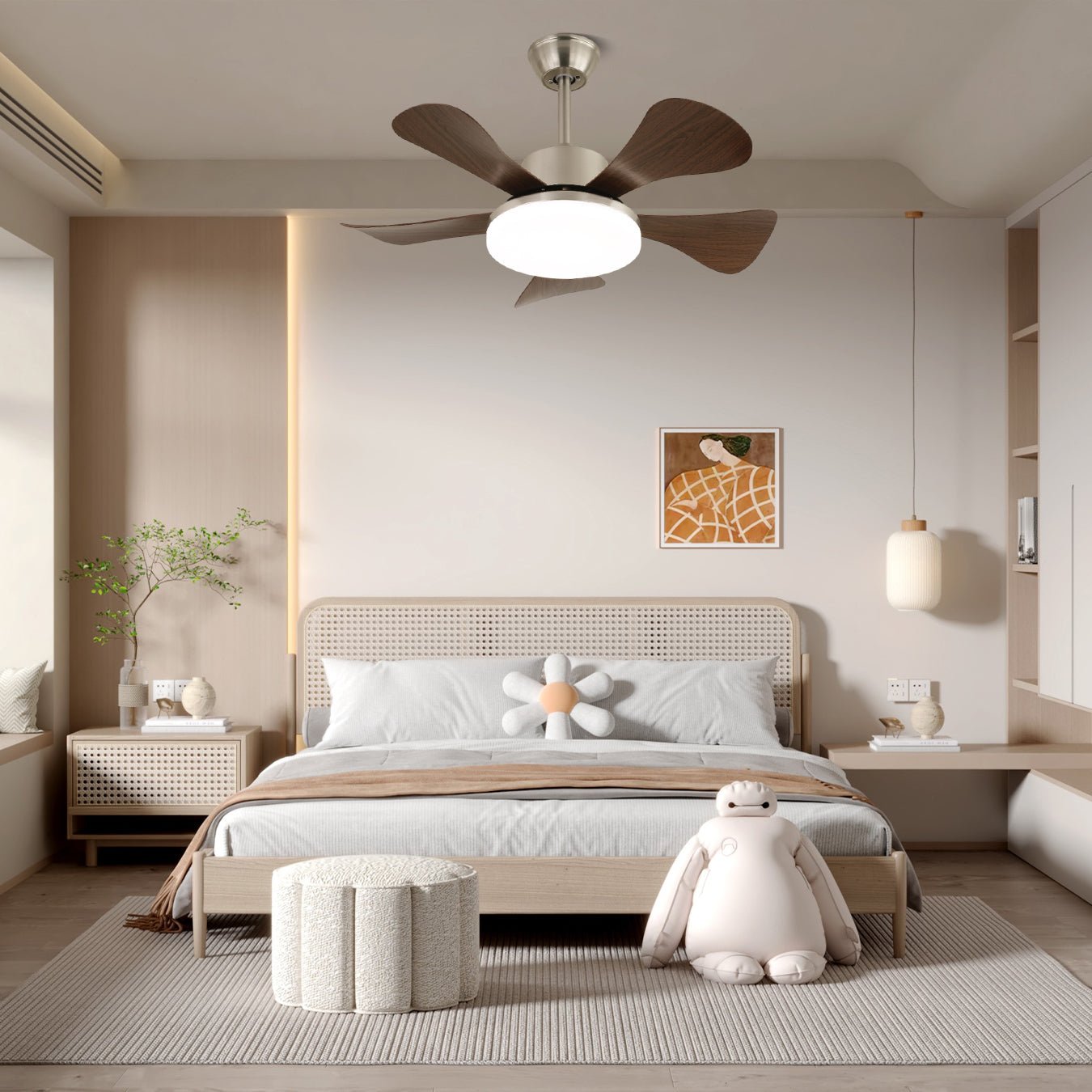 Aveline Modern Wood Ceiling Fan Light - Blowlighting