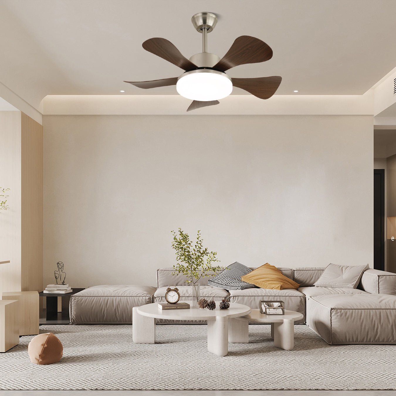 Aveline Modern Wood Ceiling Fan Light - Blowlighting