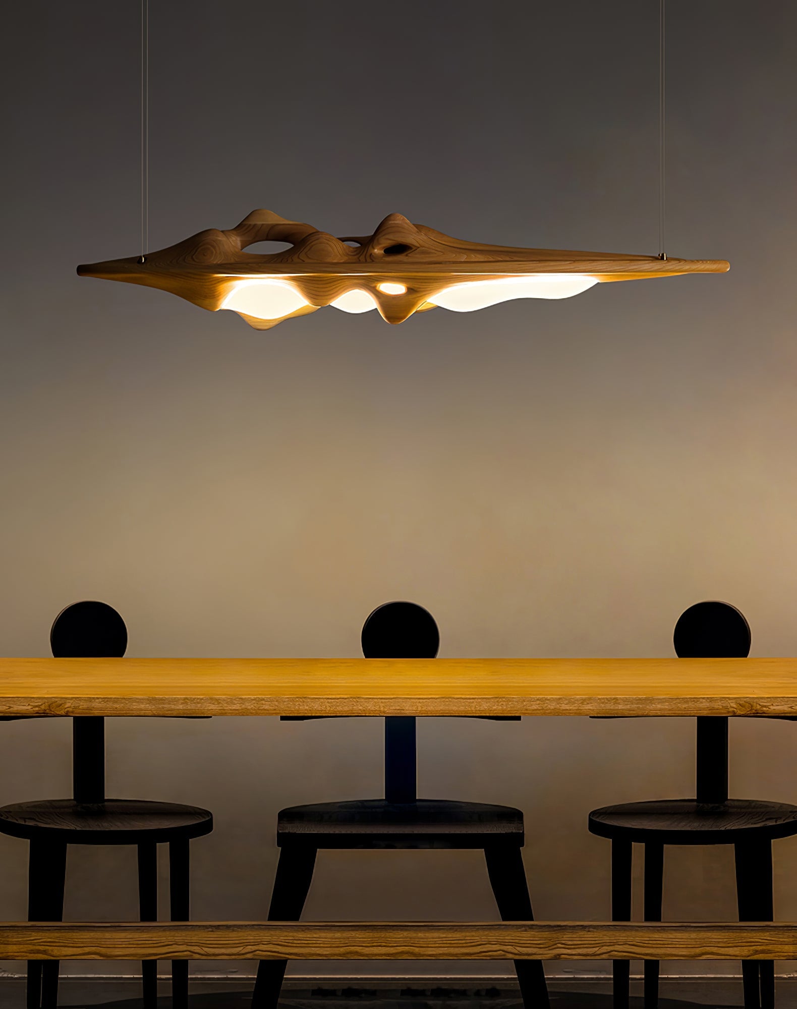 Ulsorira Topographic Wood Pendant Light - Blowlighting