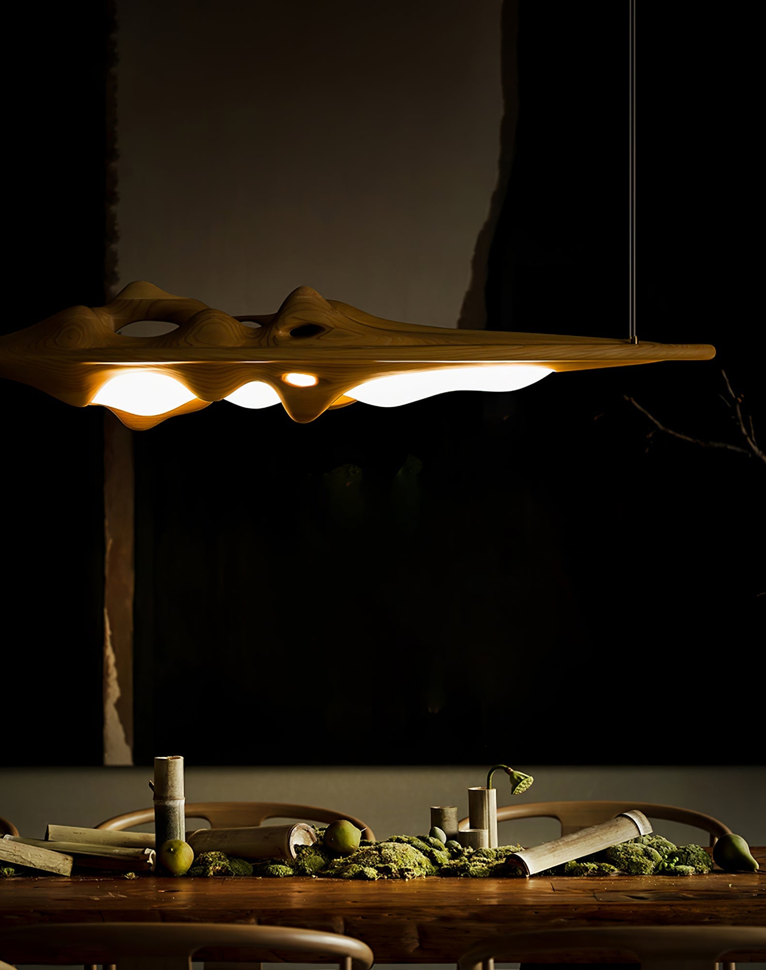 Ulsorira Topographic Wood Pendant Light - Blowlighting