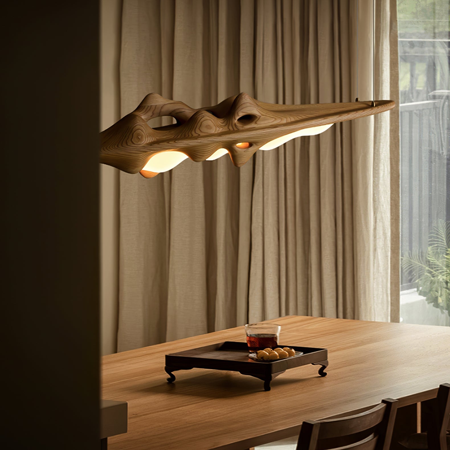 Ulsorira Topographic Wood Pendant Light - Blowlighting