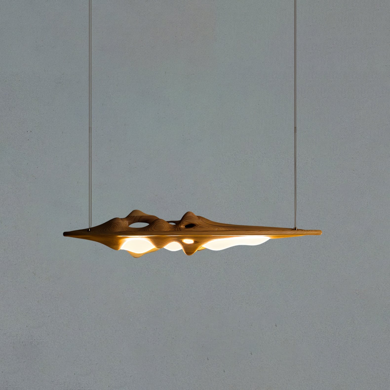 Ulsorira Topographic Wood Pendant Light - Blowlighting