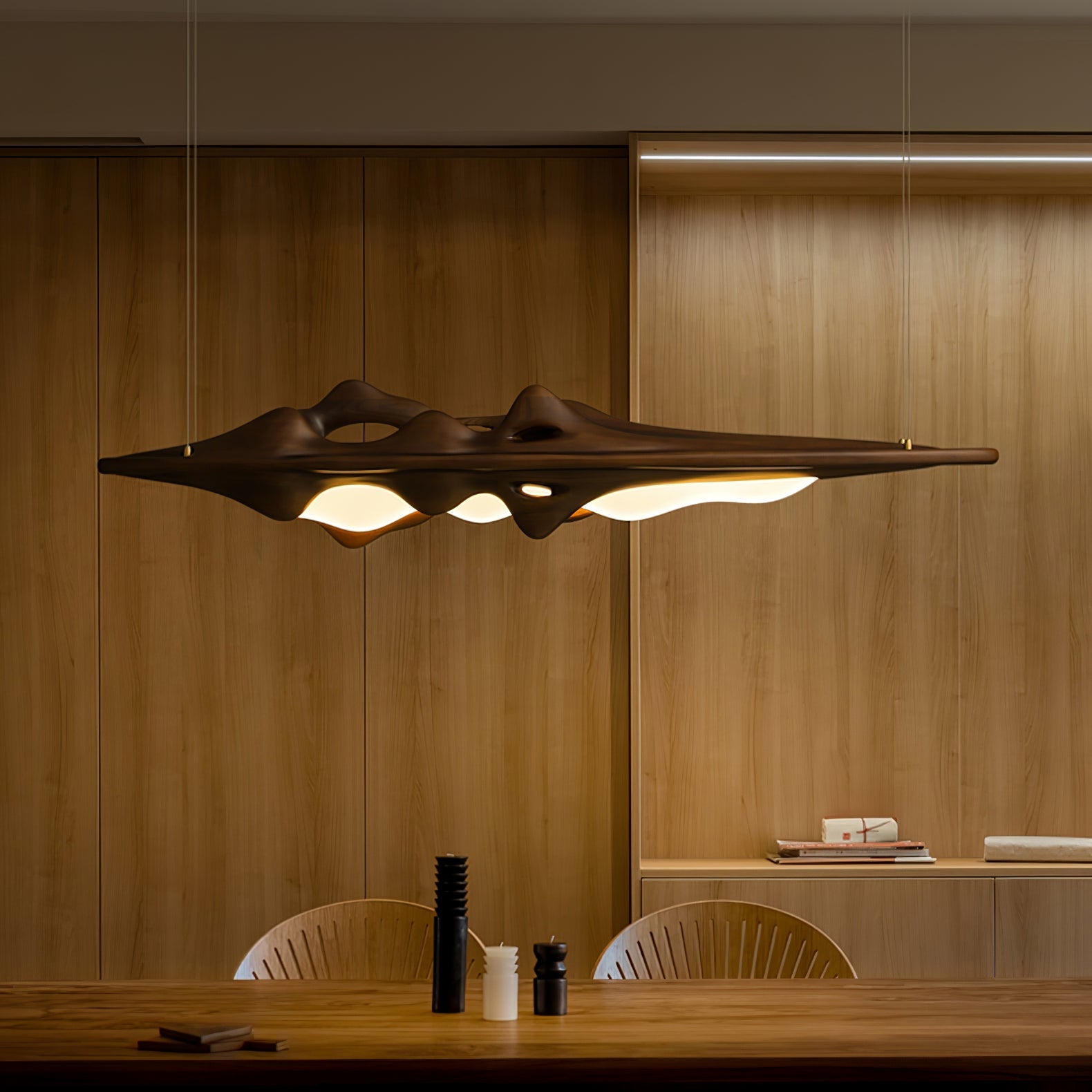 Ulsorira Topographic Wood Pendant Light - Blowlighting