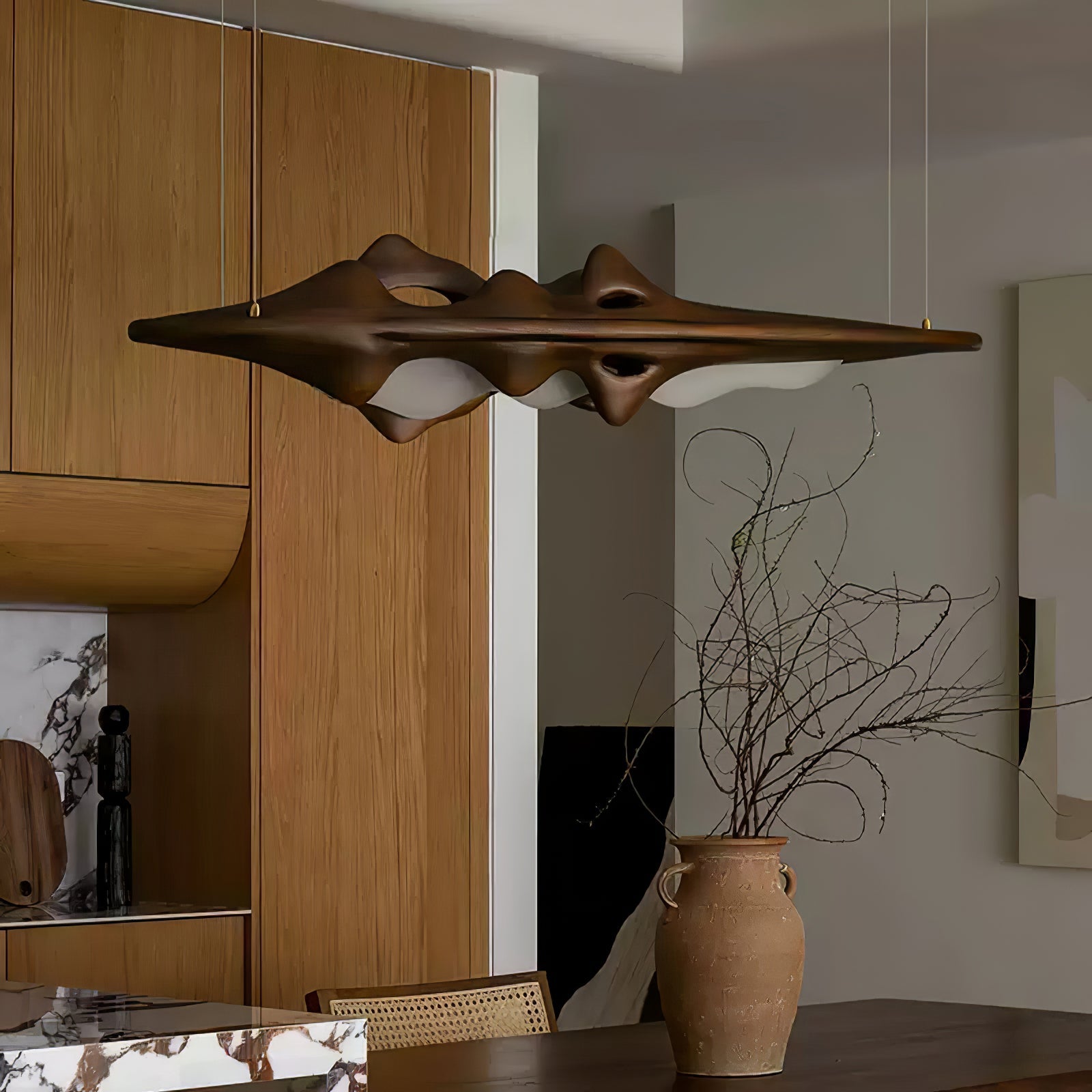 Ulsorira Topographic Wood Pendant Light - Blowlighting