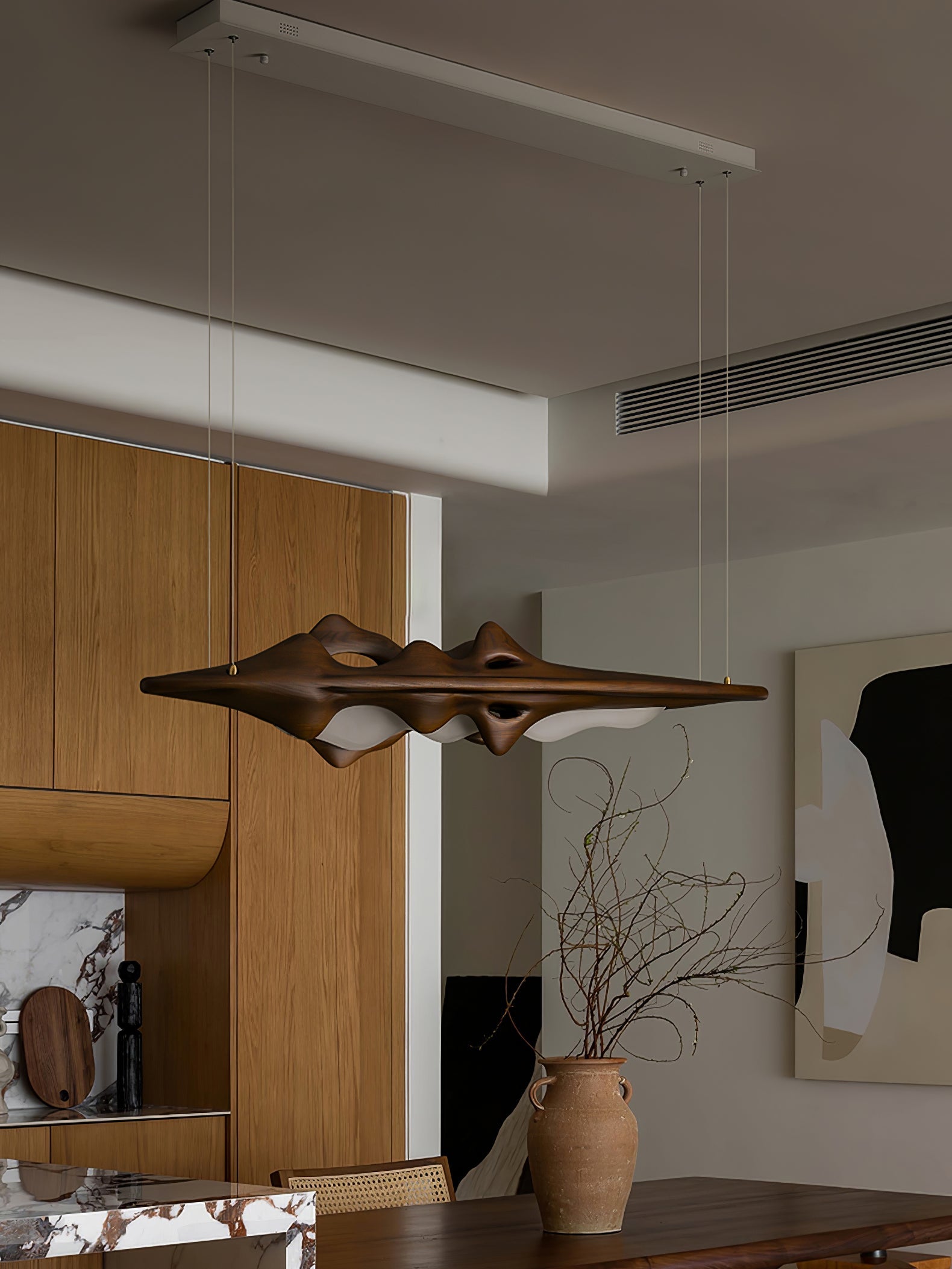 Ulsorira Topographic Wood Pendant Light - Blowlighting
