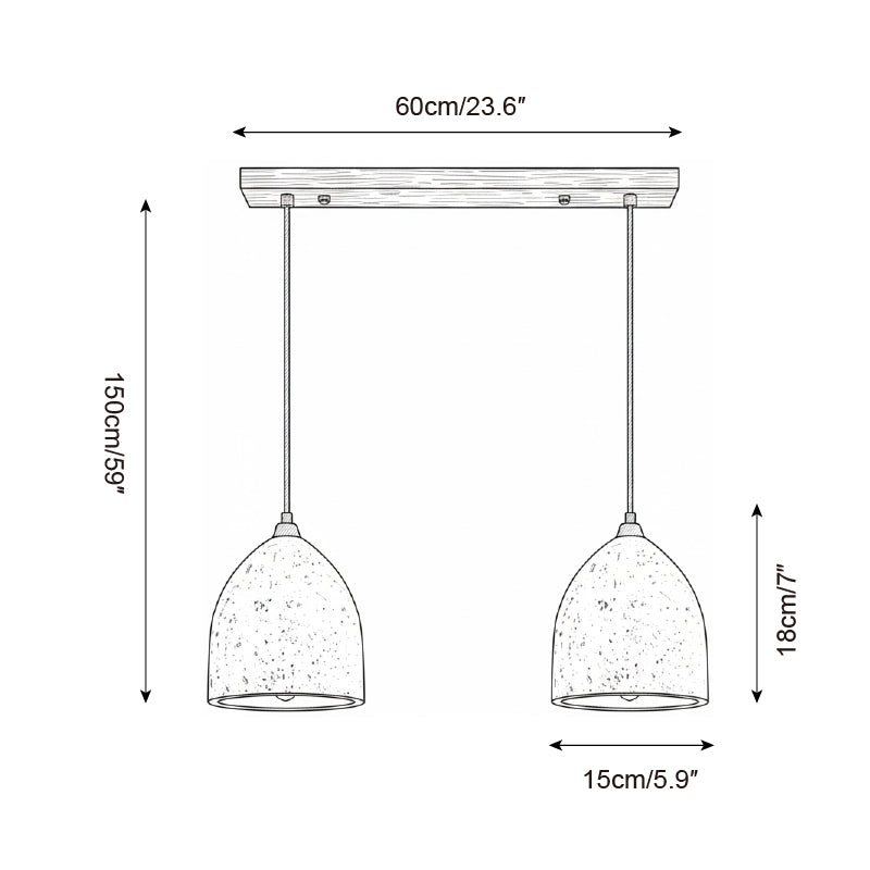 Volcanic Wabi-Sabi Travertine Pendant Light