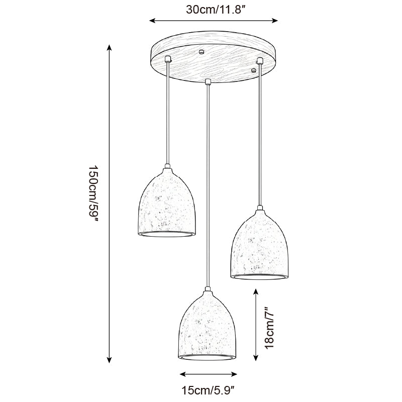 Volcanic Wabi-Sabi Travertine Pendant Light