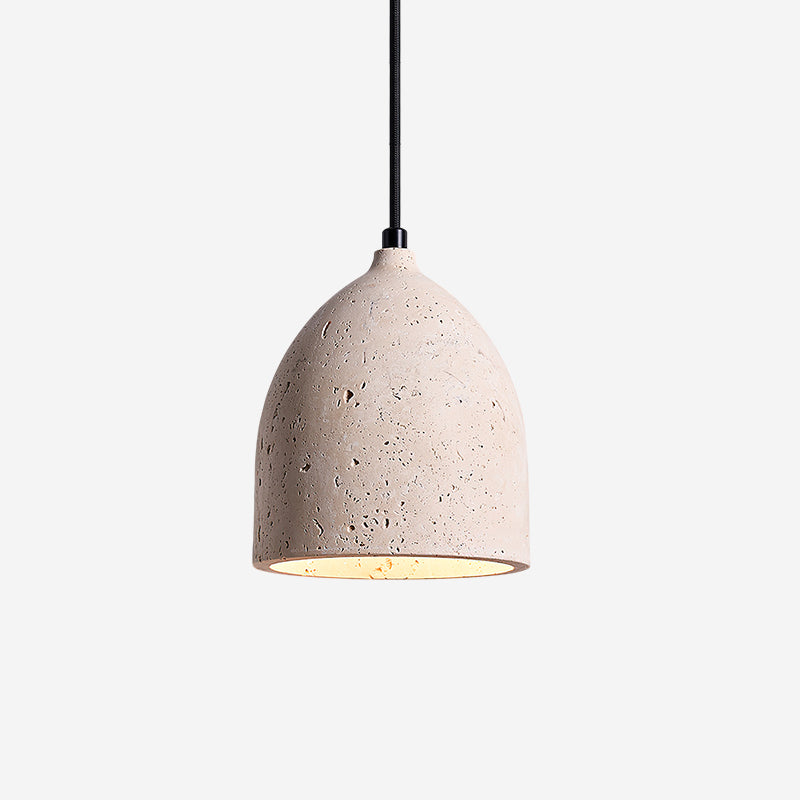 Volcanic Wabi-Sabi Travertine Pendant Light