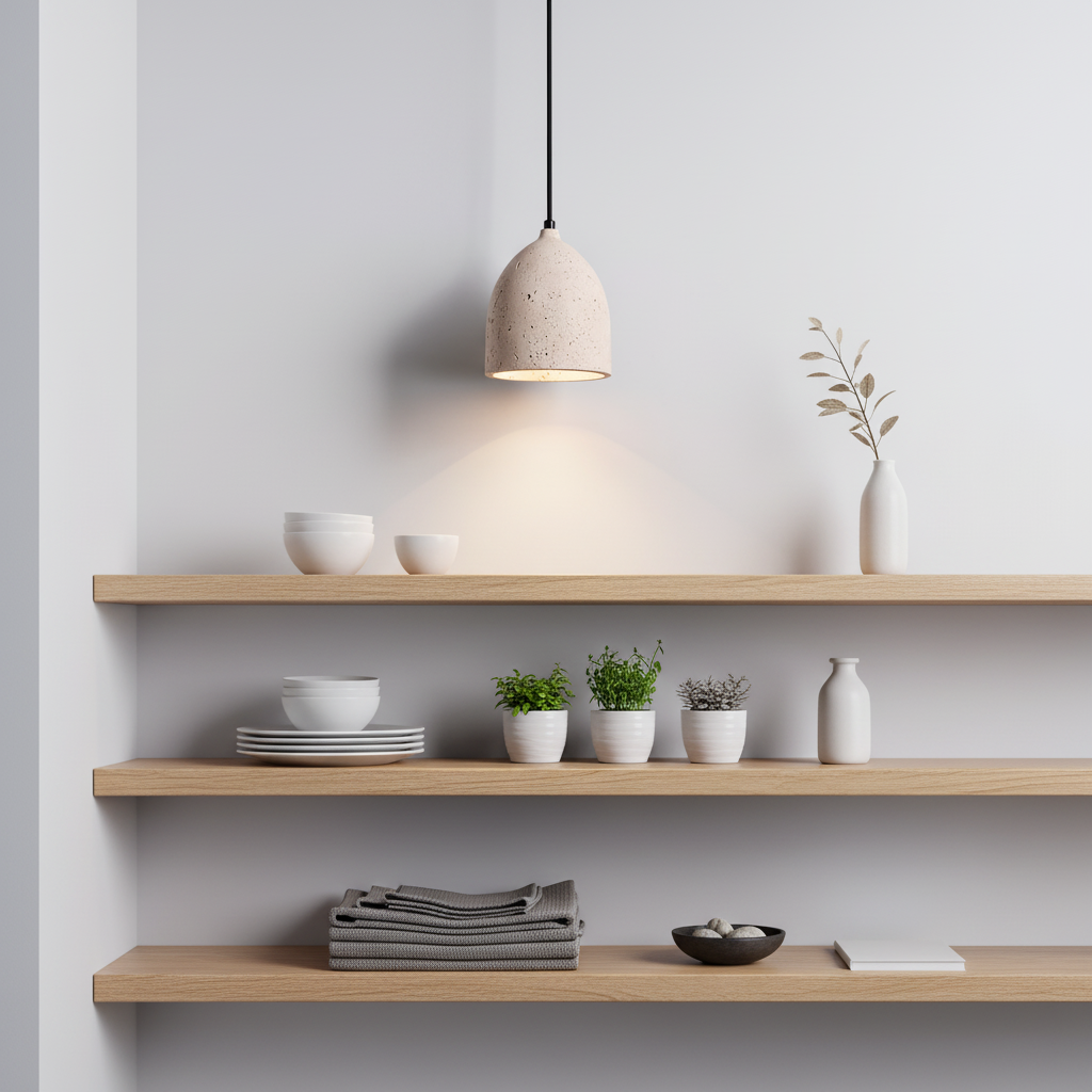 Volcanic Wabi-Sabi Travertine Pendant Light