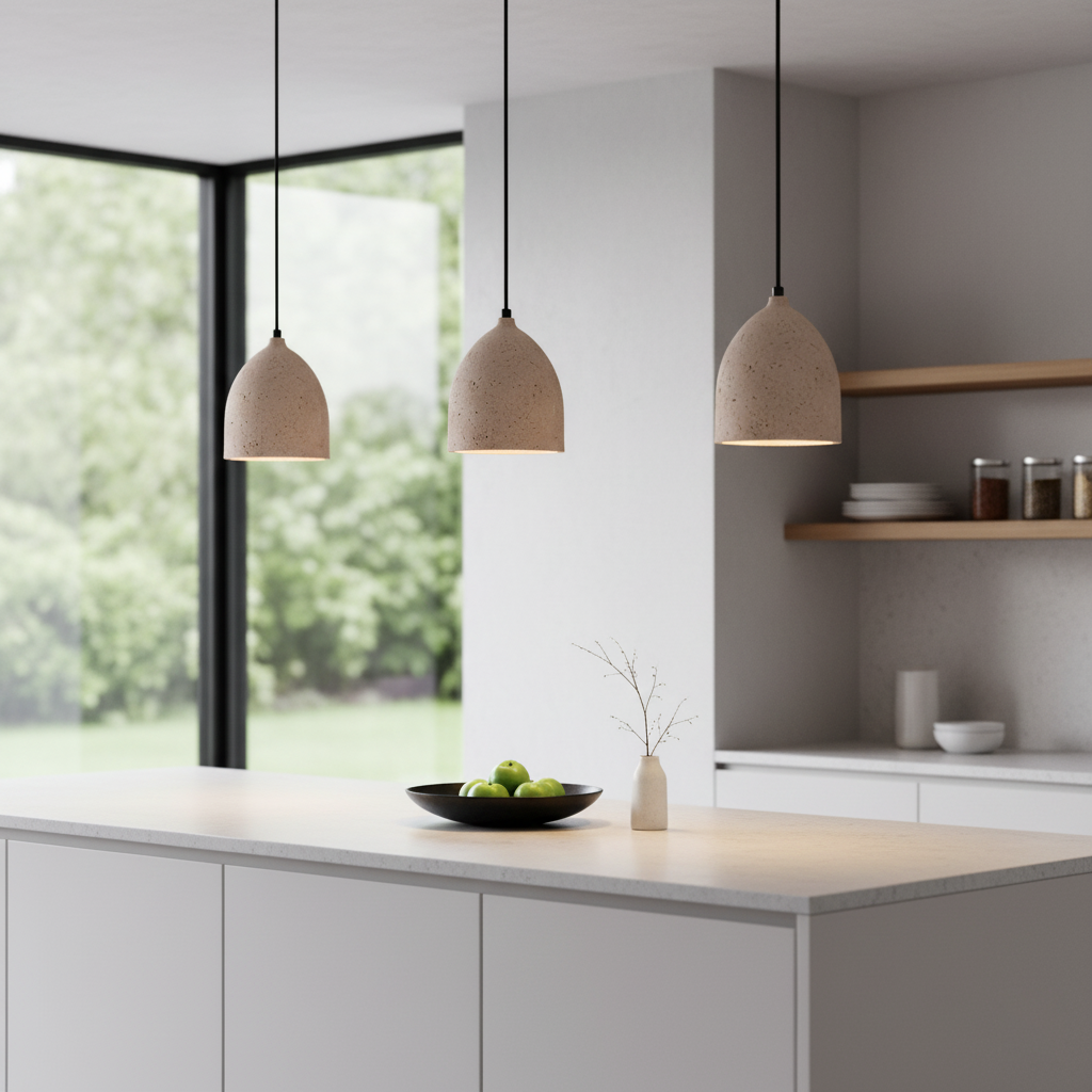 Volcanic Wabi-Sabi Travertine Pendant Light