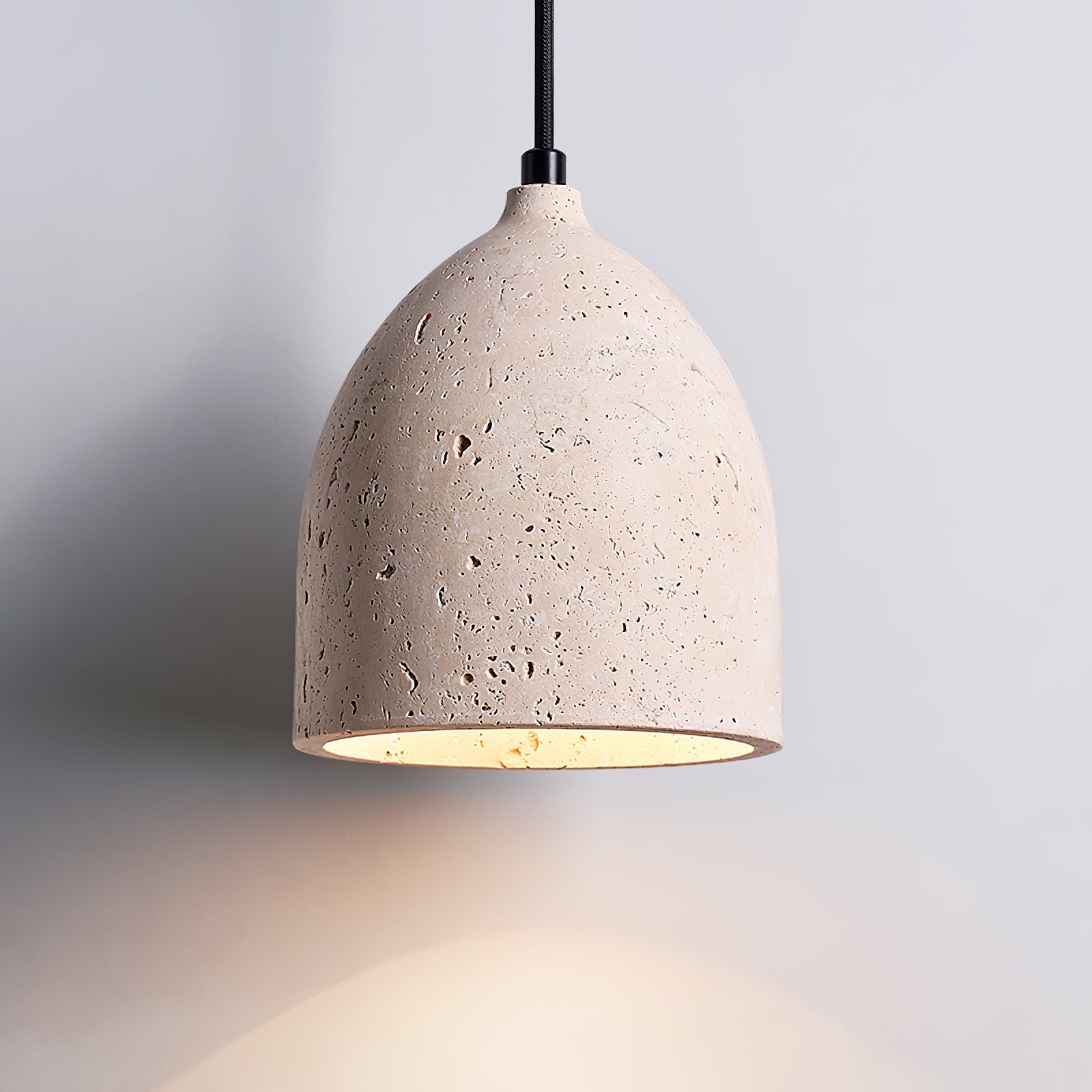 Volcanic Wabi-Sabi Travertine Pendant Light