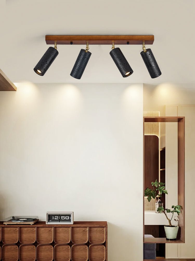 Volcanic Wood Trio Ceiling Spot - Vakkerlight