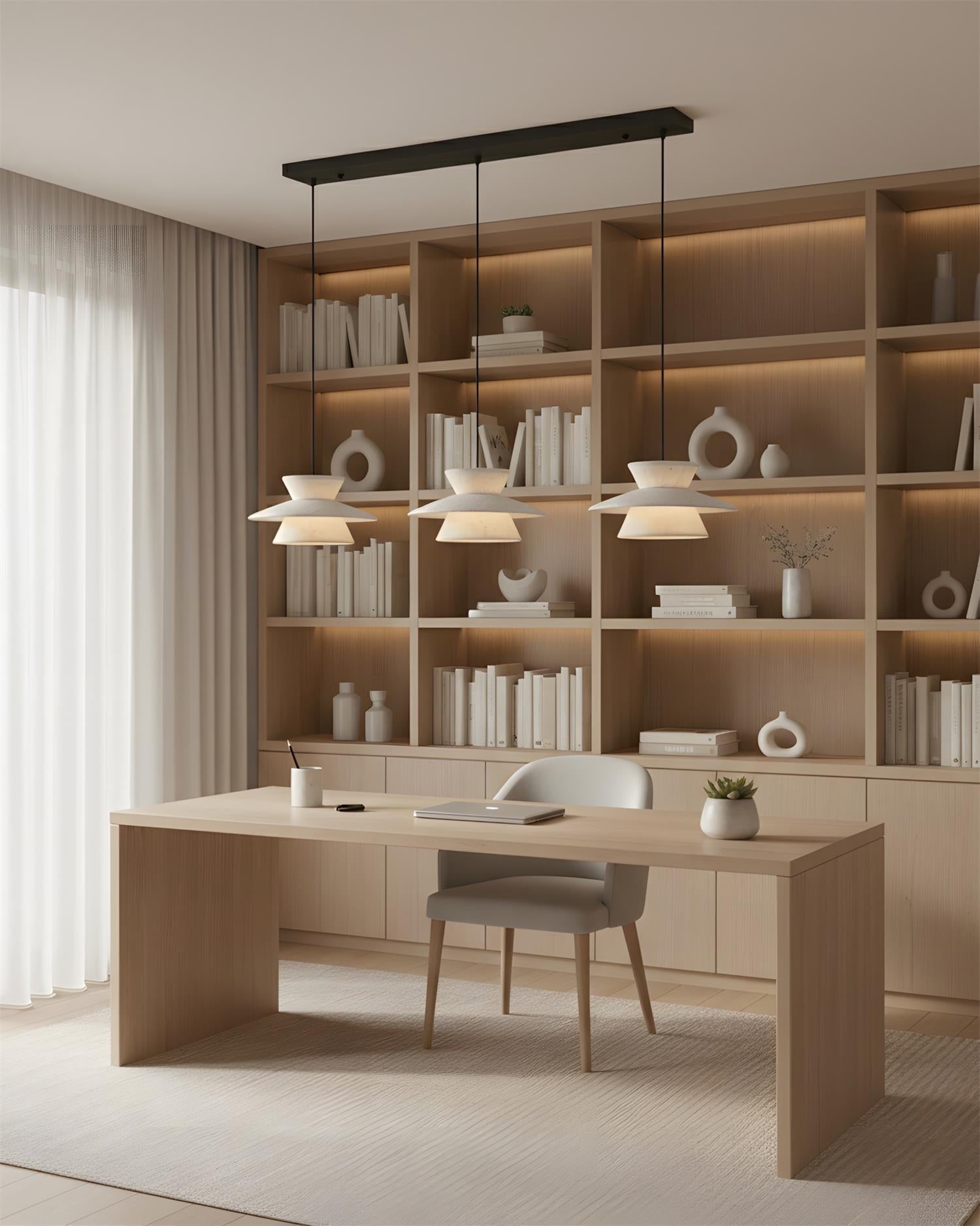 Vortin Natural Xuan Paper Pendant Light