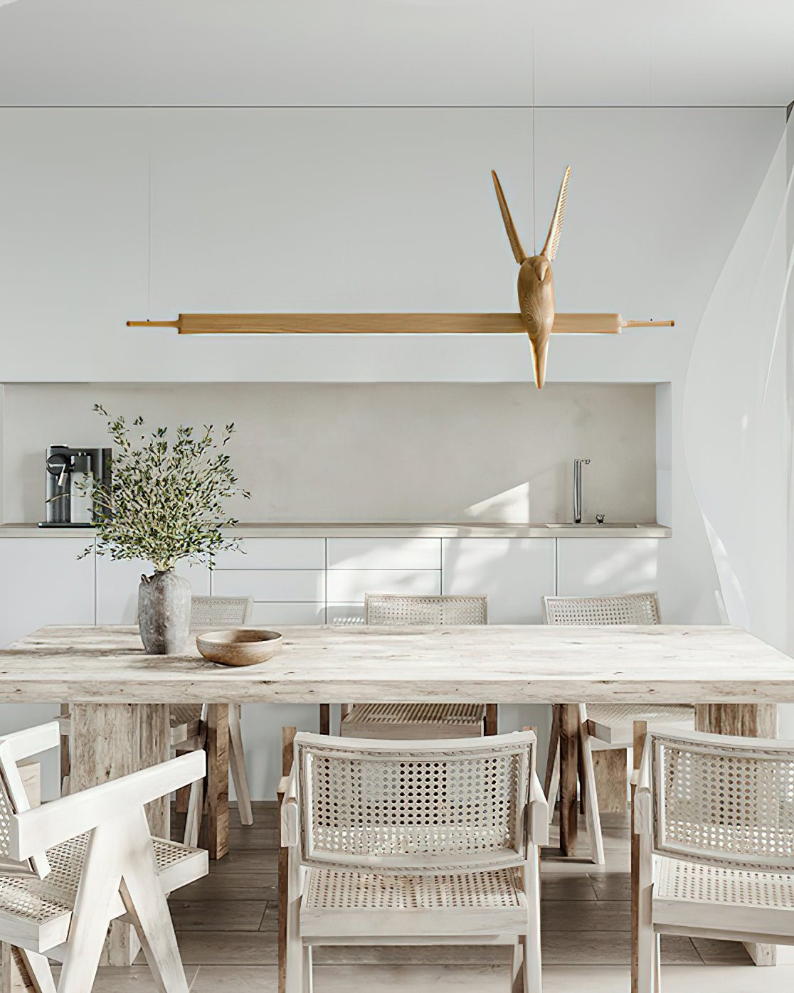 Varinisra Sculptural Oak Pendant Light - Blowlighting
