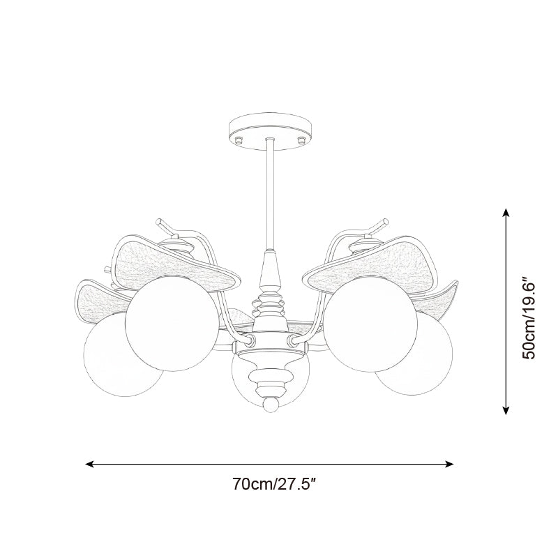 Walden Vintage Glass Chandelier