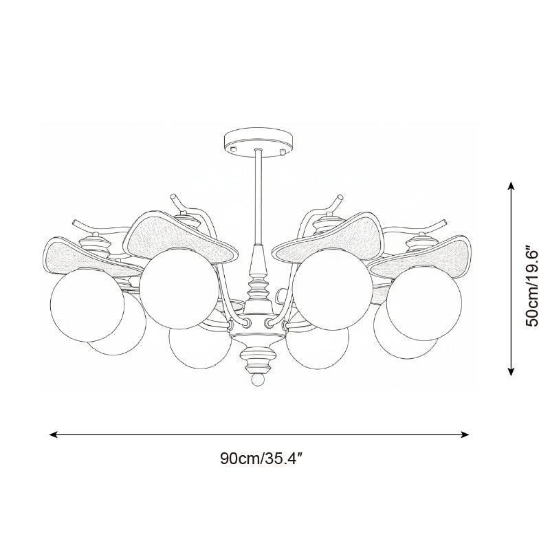 Walden Vintage Glass Chandelier
