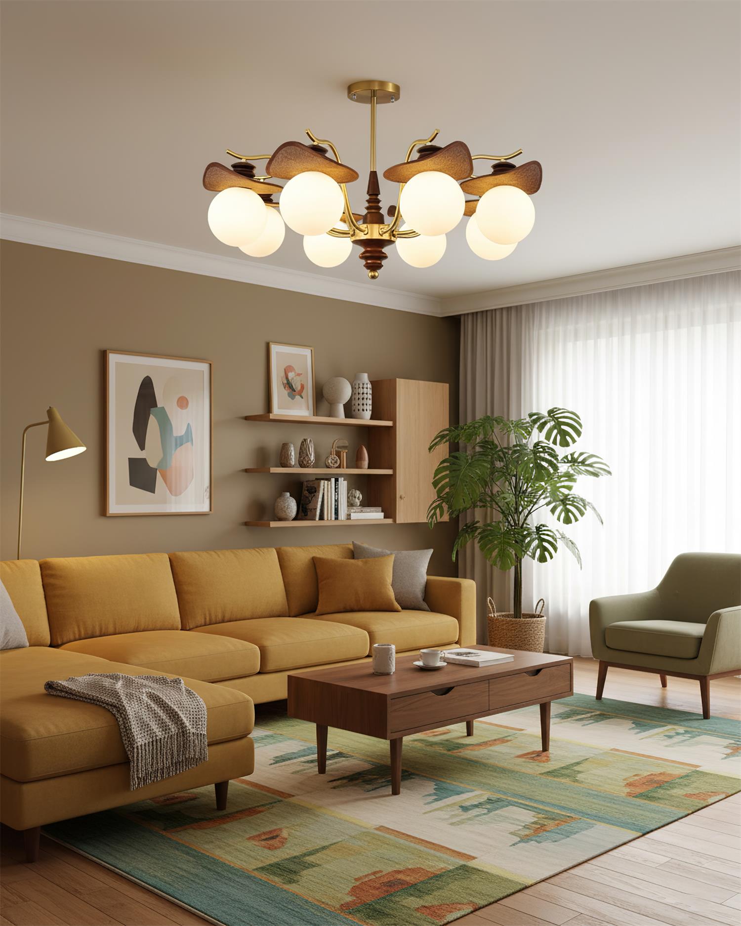 Walden Vintage Glass Chandelier